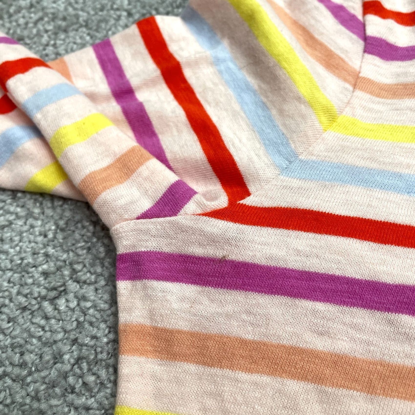 J.Crew J.CREW T-Shirt Womens Small Multicolor Striped Boat Neck Long Sleeve Cotton NWD Size S / US 4 / IT 40 - 3 Thumbnail
