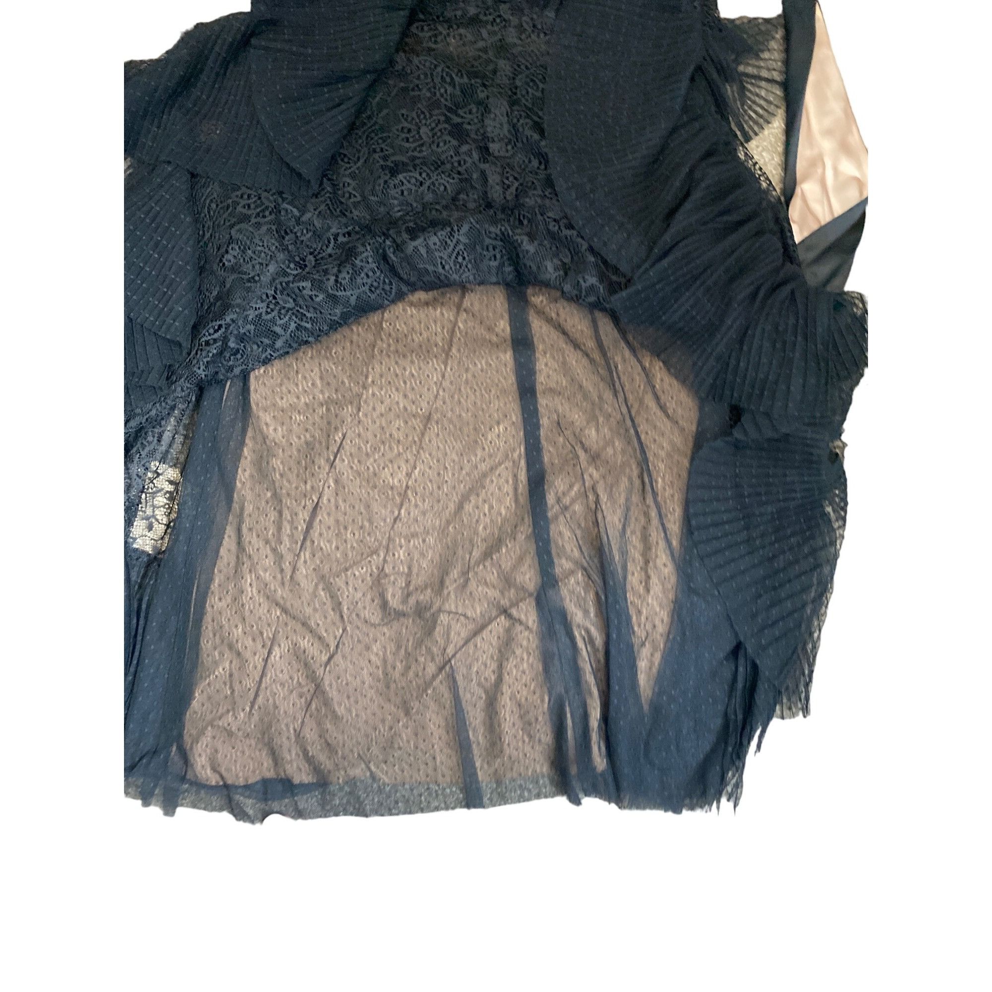 Bcbgmaxazria BCBG MAXAZRIA WOMEN'S LONG BLACK SHEER RUFFLE TIERED & SEQUI Size S / US 4 / IT 40 - 5 Thumbnail