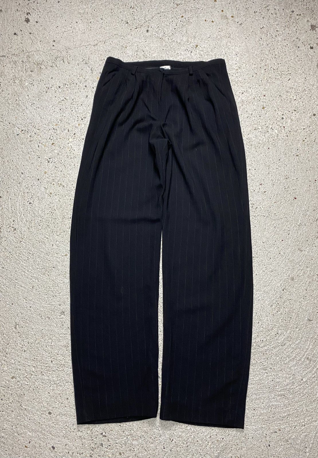 Armani Collezioni Armani collezioni vintage striped suit black wool old money Size 30" / US 8 / IT 44 - 13 Thumbnail