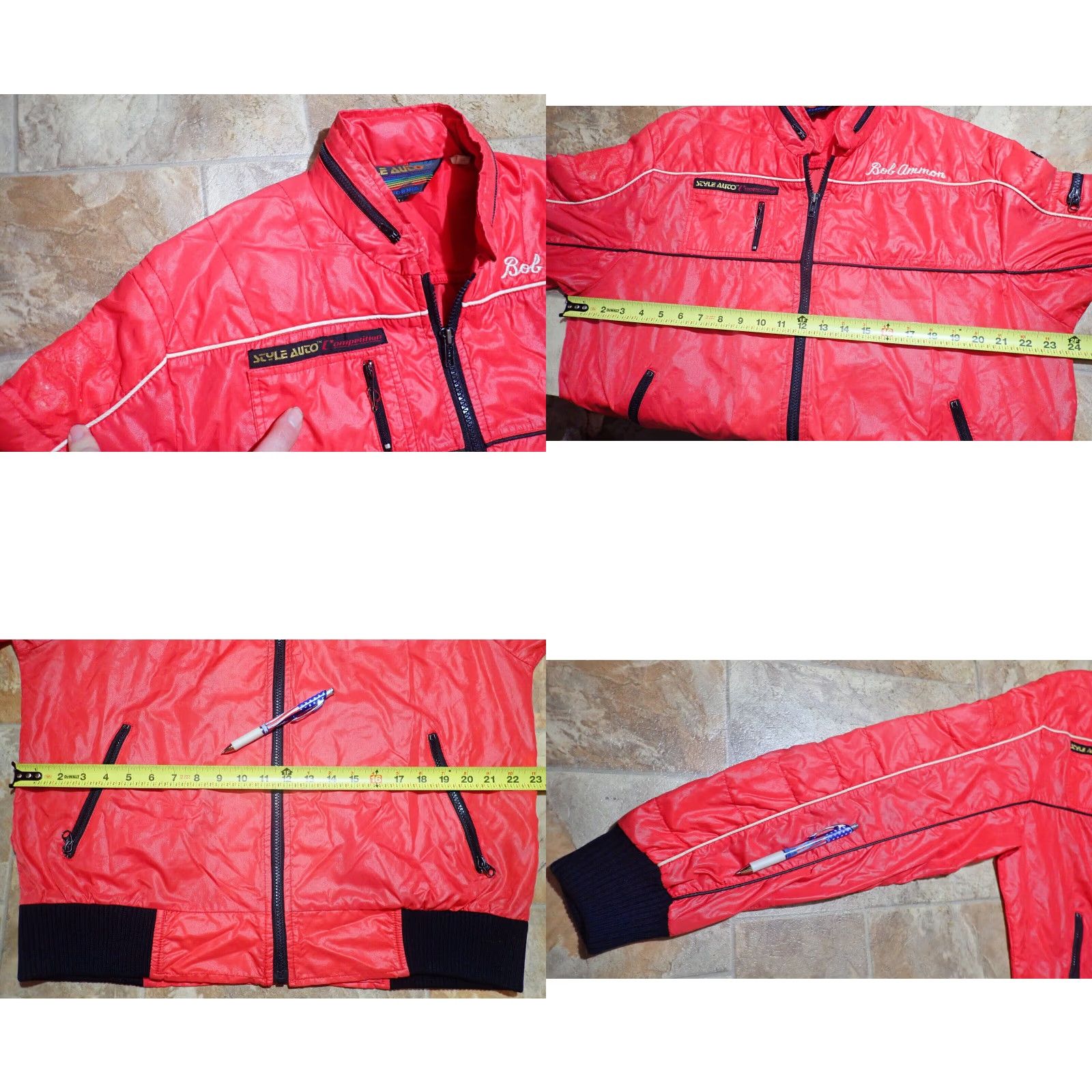 Vintage VINTAGE 70s Style Auto Competition Racing Satin Jacket Windbreaker 1 World Champion Red Large Men's Size US L / EU 52-54 / 3 - 8 Thumbnail