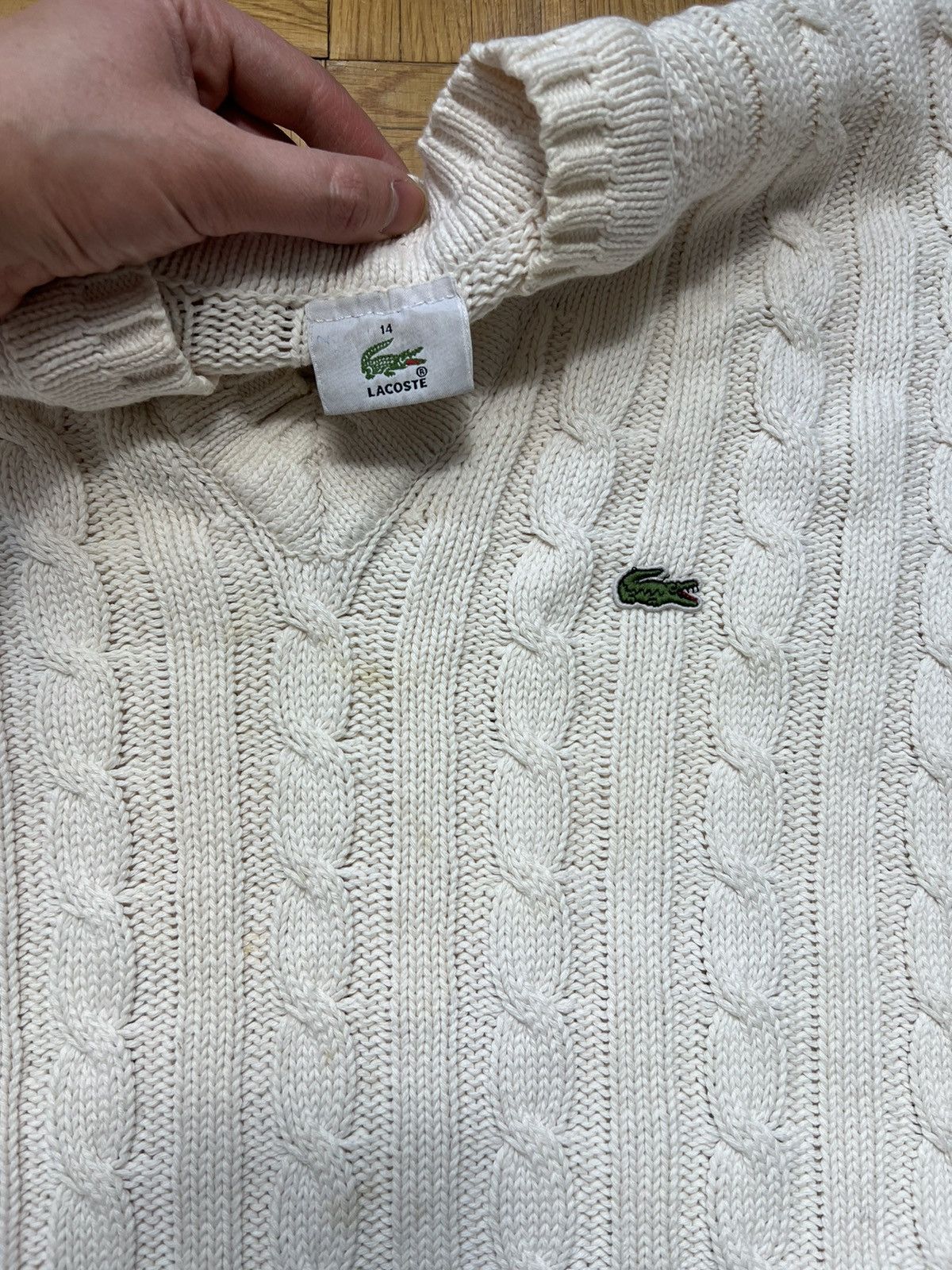 Lacoste × Vintage Unisex Braid Sweater Lacoste Small Logo Size US M / EU 48-50 / 2 - 5 Thumbnail