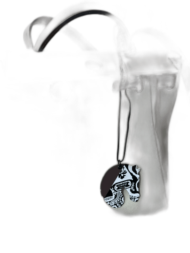Hermes Enamel Horsehead Necklace Bag Charm
