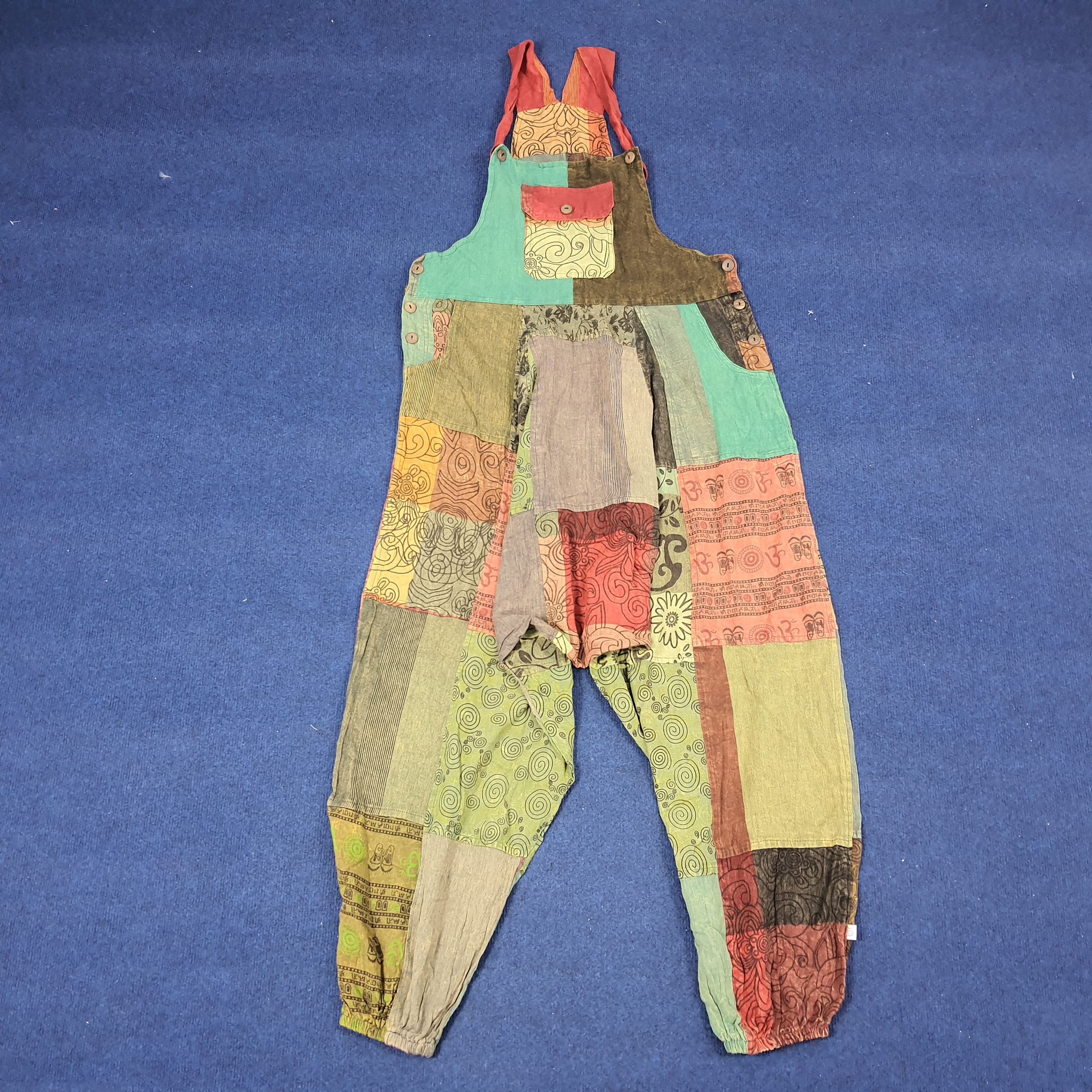 Japanese Brand × Vintage Vintage Streetwear Patchwork Style Design Overall Size US 38 / EU 54 - 1 Thumbnail