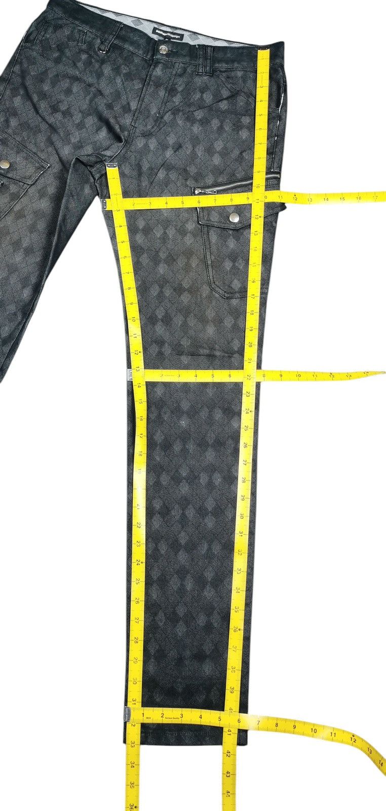 semanticdesign Semantic Design Multi Pocket All Printed Slim Cargo Pants Size US 31 - 13 Thumbnail