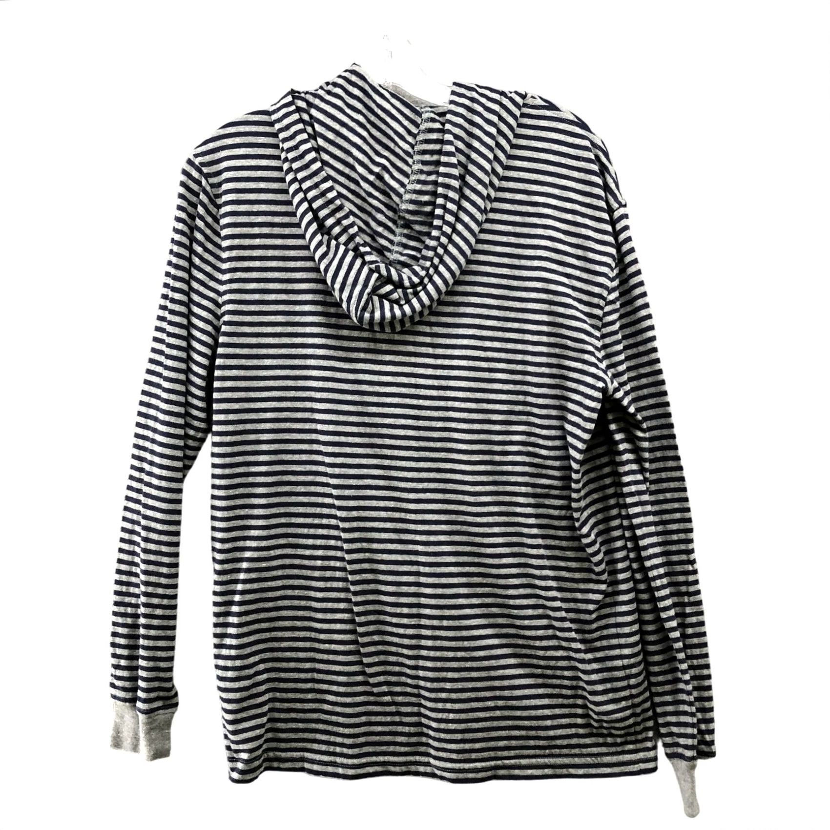 J.Crew J.CREW Washed Jersey Hoodie T Shirt Mens S Blue Gray Striped Lightweight Size US S / EU 44-46 / 1 - 2 Thumbnail