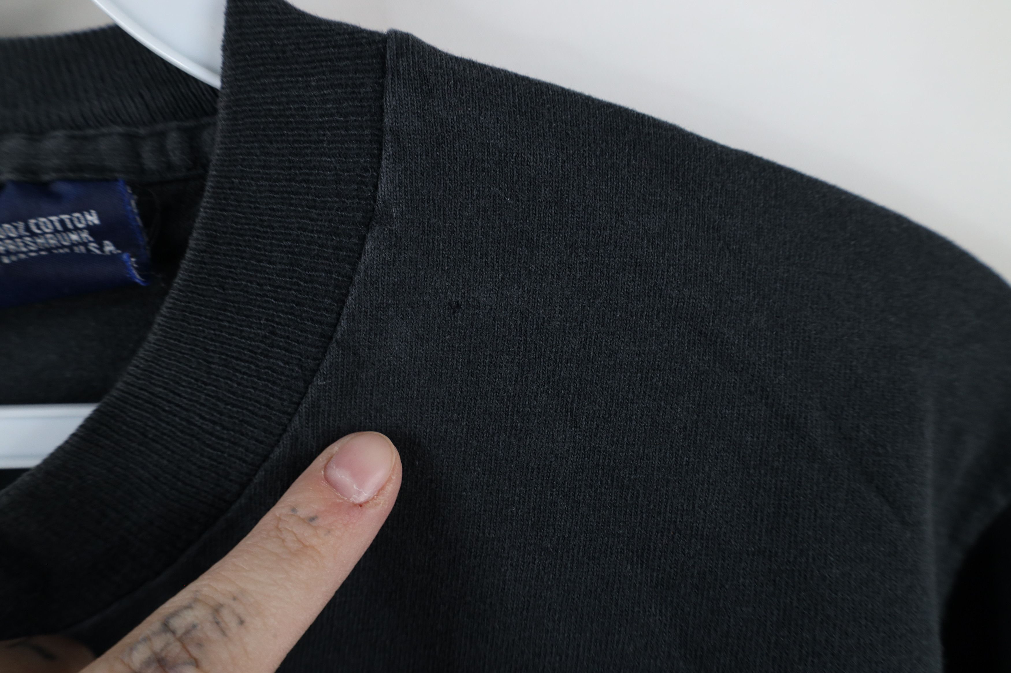 Vintage Vintage 90s Streetwear Blank Pocket T-Shirt Black Cotton USA Size US M / EU 48-50 / 2 - 6 Thumbnail