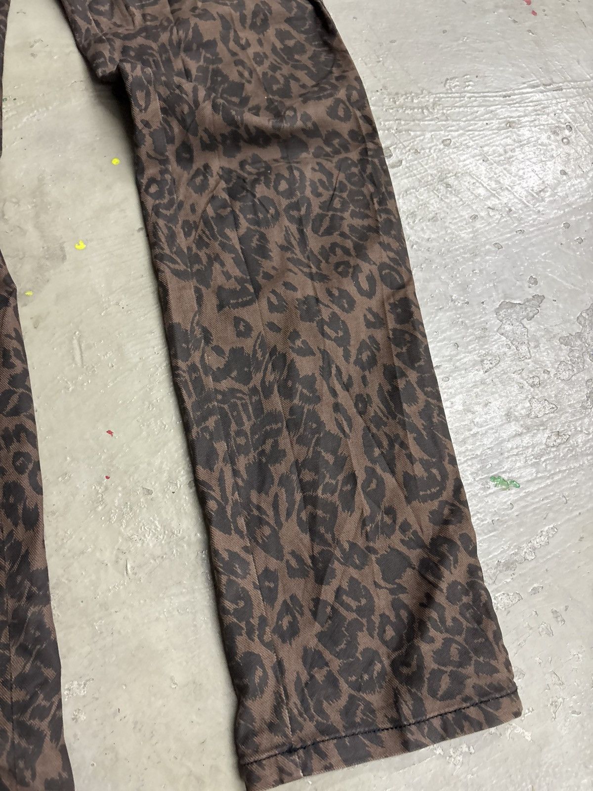 Japanese Brand No Future Slim Leopard Punk Trousers Size US 31 - 6 Thumbnail