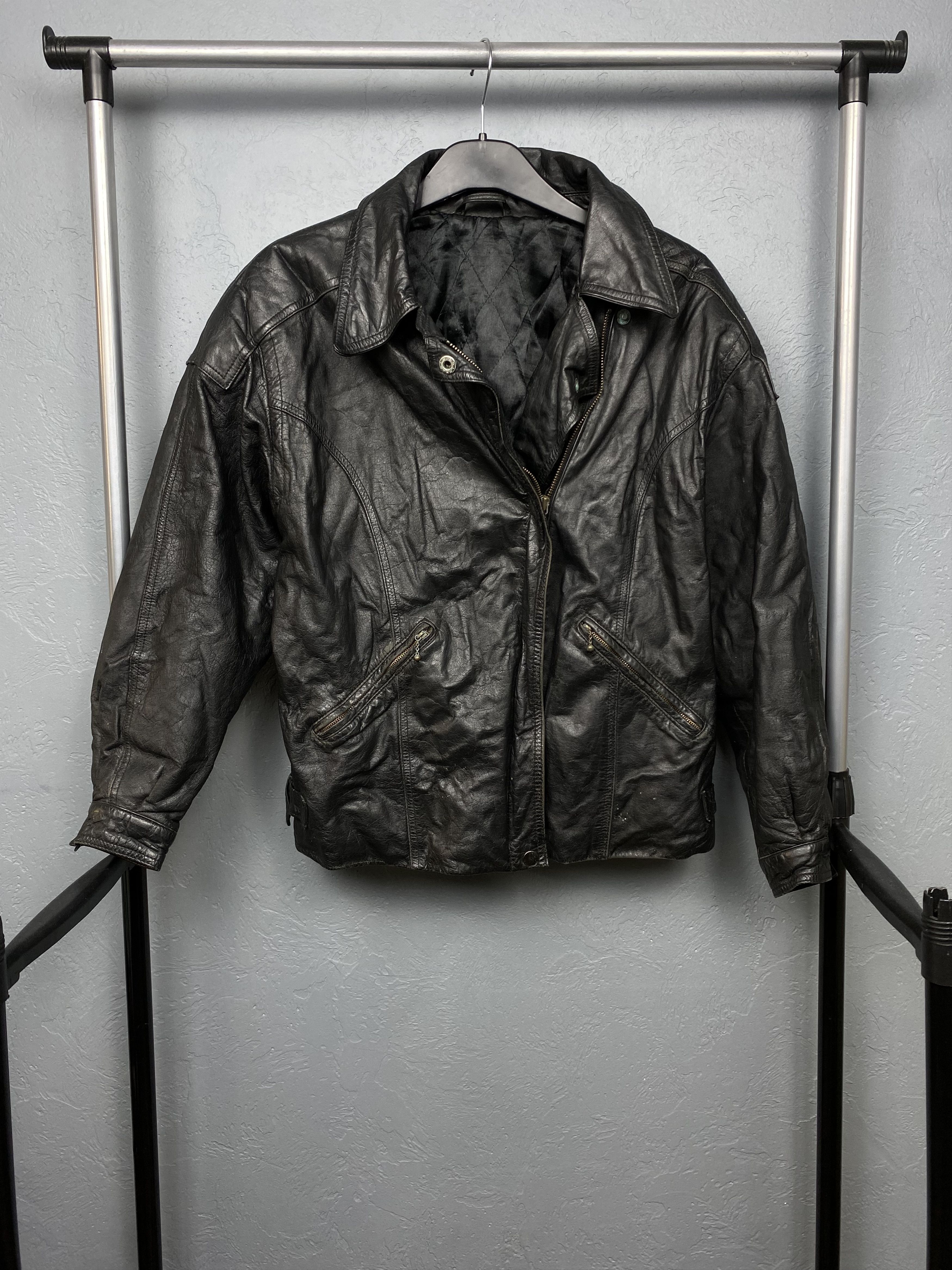 Vintage St Michael Vintage Leather Biker Jacket Size US S / EU 44-46 / 1 - 1 Thumbnail