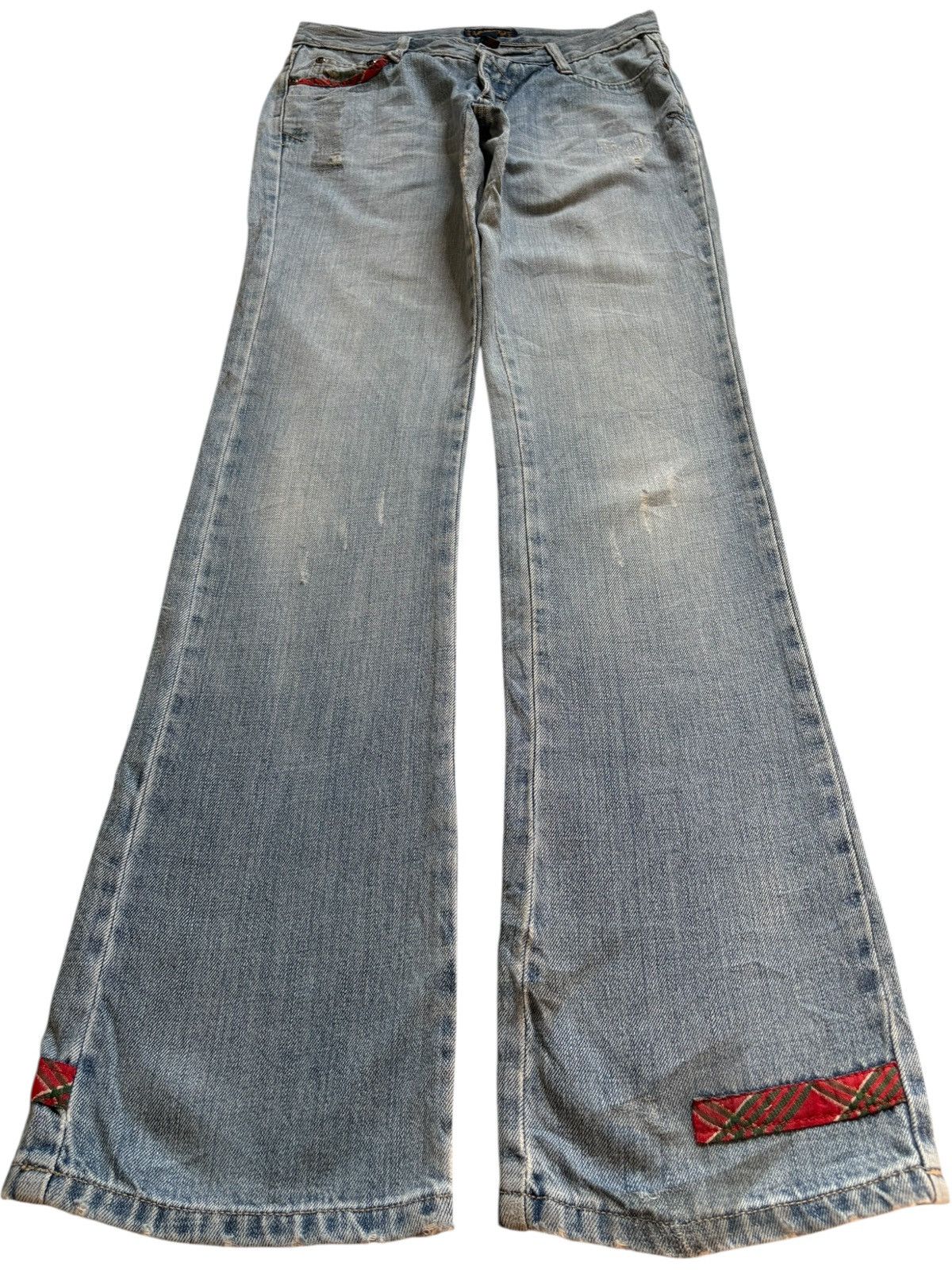 Abercrombie & Fitch Vintage Abercrombie Faded Wash Distressed Bootcut Flare Jean Size US 28 / EU 44 - 1 Thumbnail