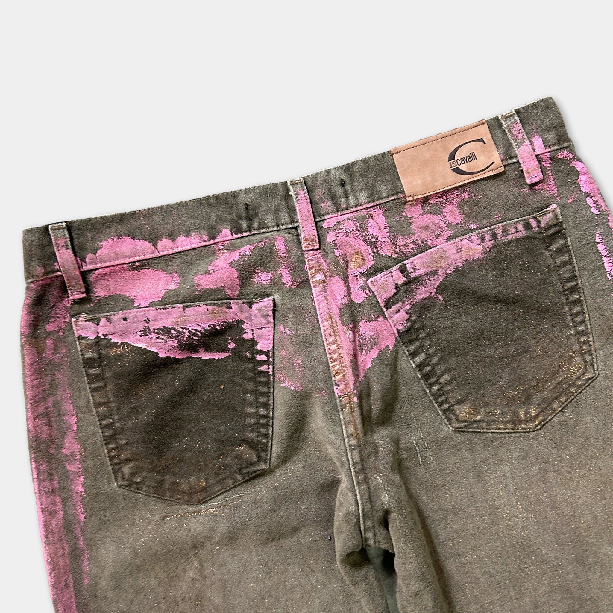 Just Cavalli Just Cavalli 00's Paint Splatter Jeans Size 26" / US 2 / IT 38 - 5 Thumbnail