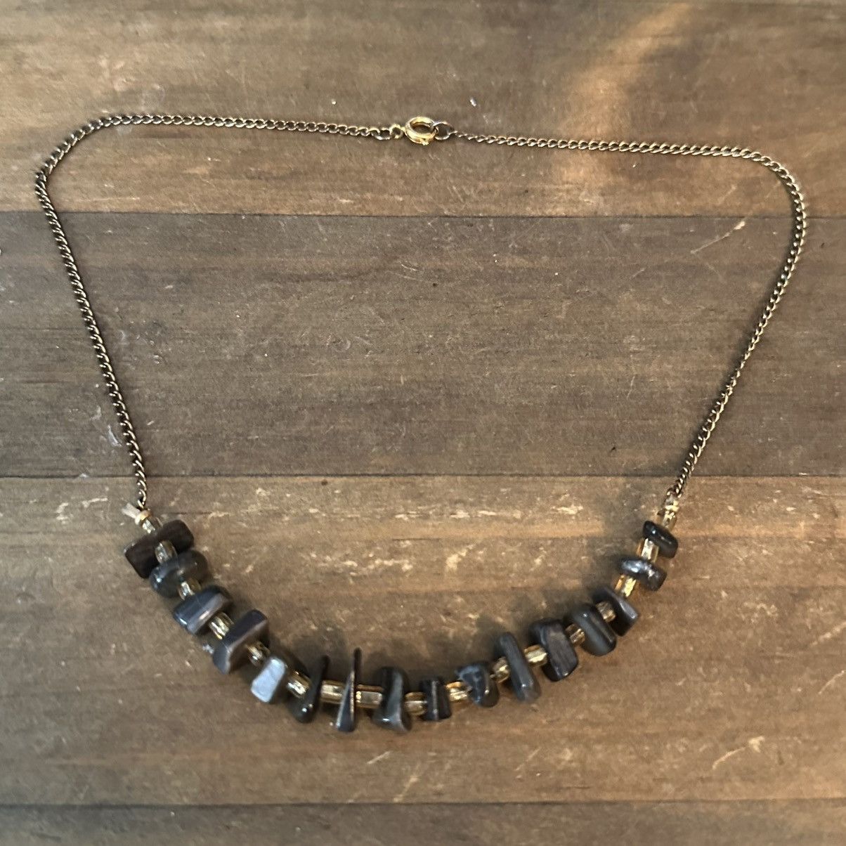 Vintage Vintage gray agate chip necklace Size ONE SIZE - 2 Thumbnail
