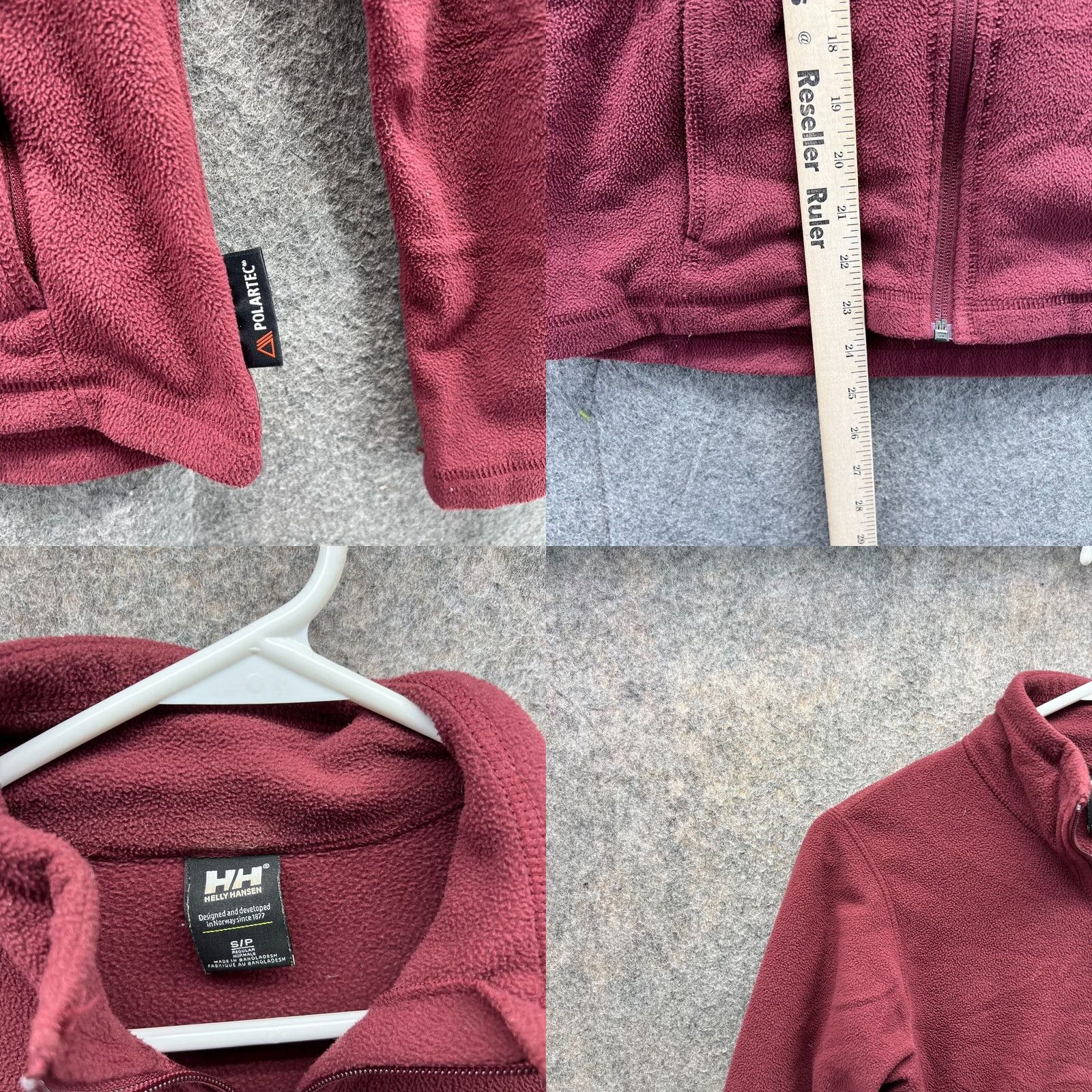 Helly Hansen VINTAGE Helly Hansen Sweater Women Small Burgundy Red Full Zip Fleece Jacket Full Zip Size S / US 4 / IT 40 - 8 Thumbnail