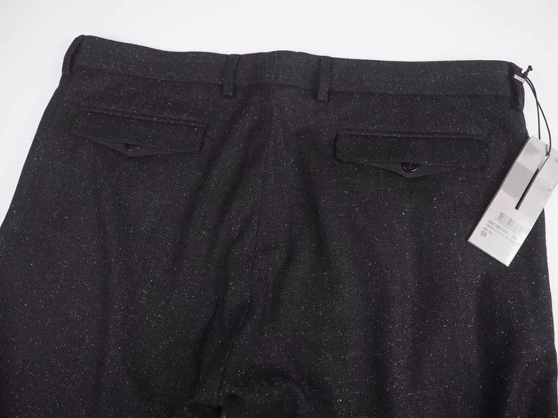 Dior Dior size US 50 Black snowflake wool-silk blend trousers Size US 34 / EU 50 - 4 Thumbnail