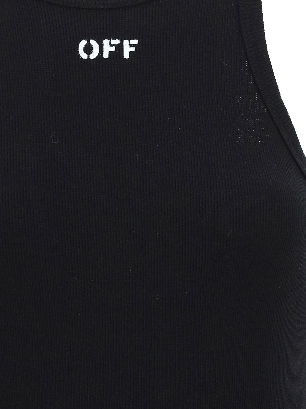 Off-White o1gr1nt1124 Basic Ribbed Dress in Black Size XS / US 0-2 / IT 36-38 - 3 Thumbnail