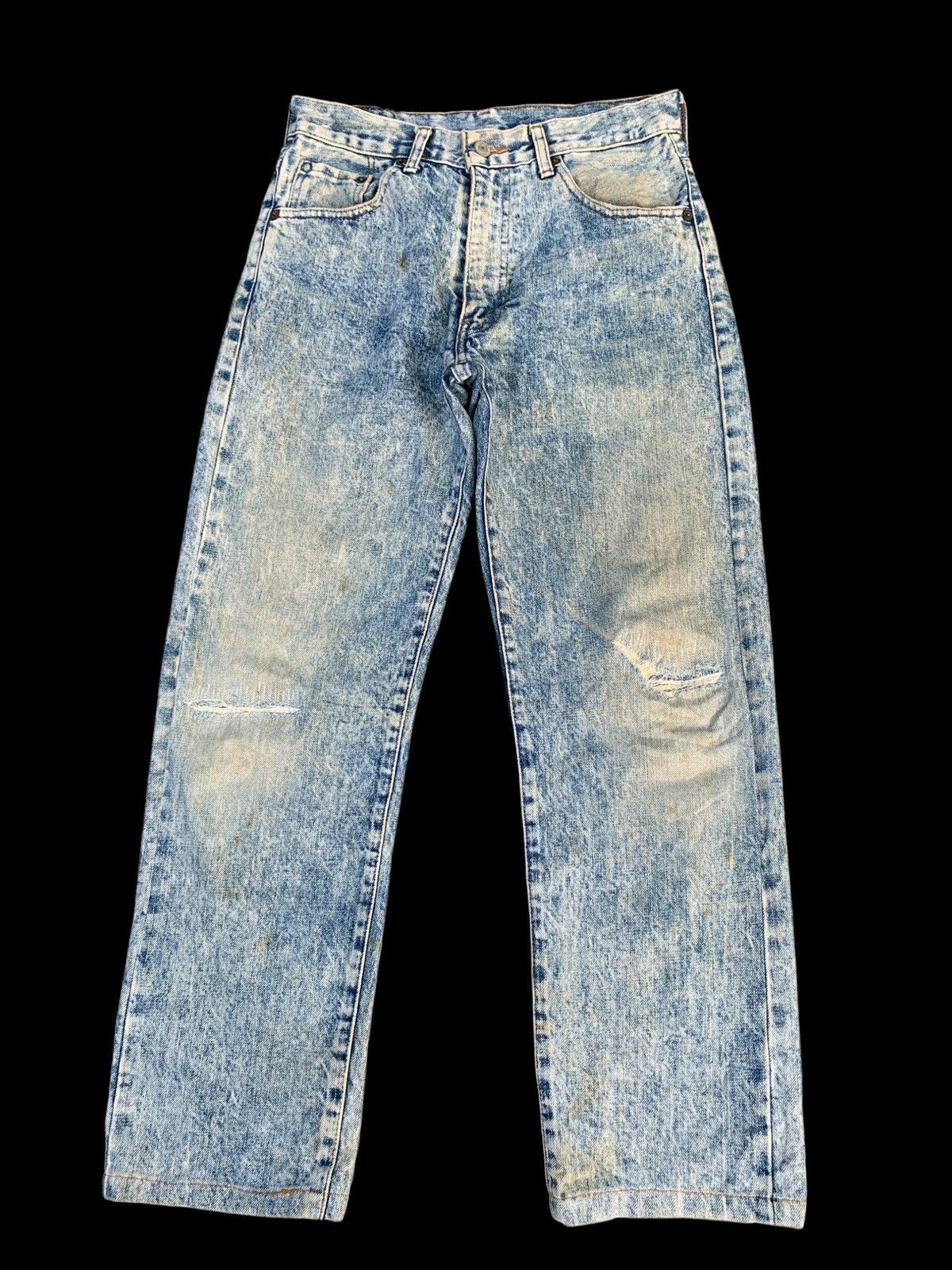 Kapital VINTAGE LEVI'S 502x SELVEDGE BIG E ASICWASH DISTRESSED DENIM Size US 28 / EU 44 - 1 Thumbnail
