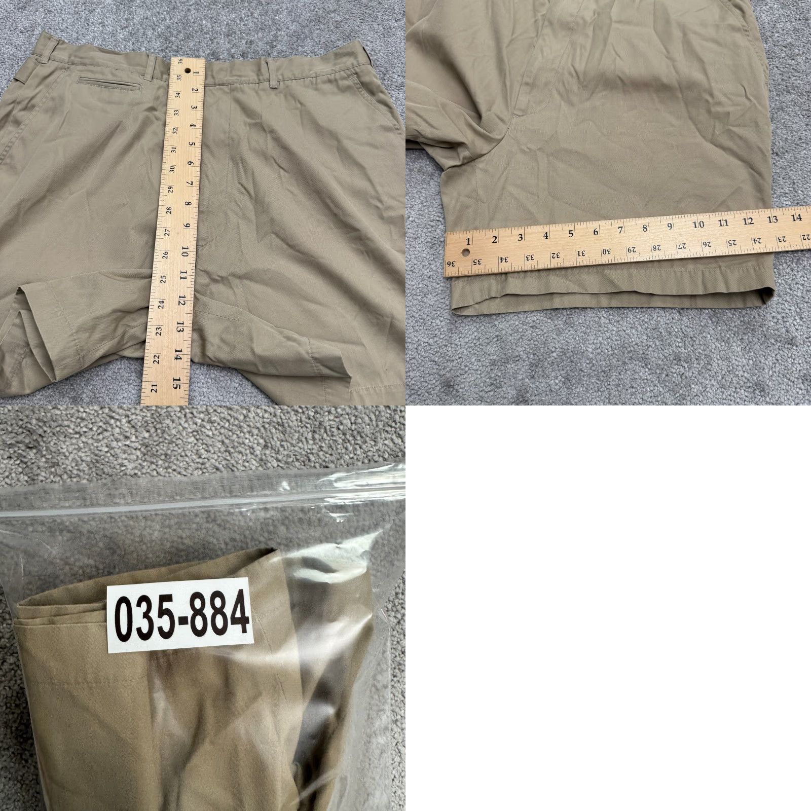 Oleg Cassini Oleg Cassini Classic Fit Khaki Chino Shorts Mens 38 Brown Cotton Blend Casual Size US 38 / EU 54 - 9 Thumbnail
