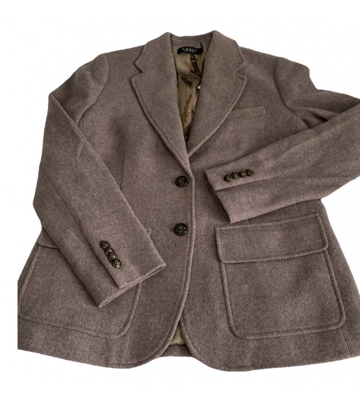 Ralph Lauren Ralph Lauren women's light purple herringbone blazer Size M / US 6-8 / IT 42-44 - 1 Thumbnail