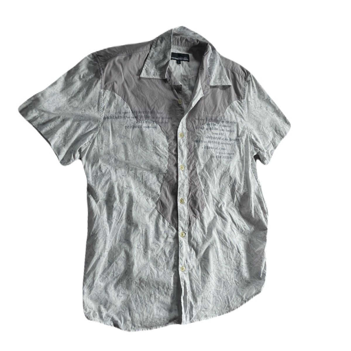 If Six Was Nine 2000s Japanese archive Vkei Floral Poem Button Shirts Y2K Size US M / EU 48-50 / 2 - 3 Thumbnail
