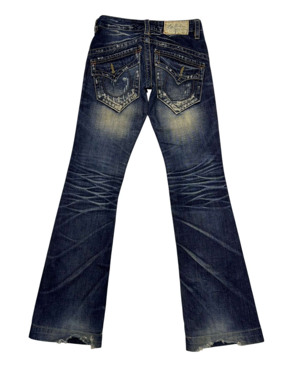 Japanese Brand Vintage Lolita Flared Bootcut Distressed Denim Jeans Size 25" / US 0 / IT 36 - 2 Thumbnail