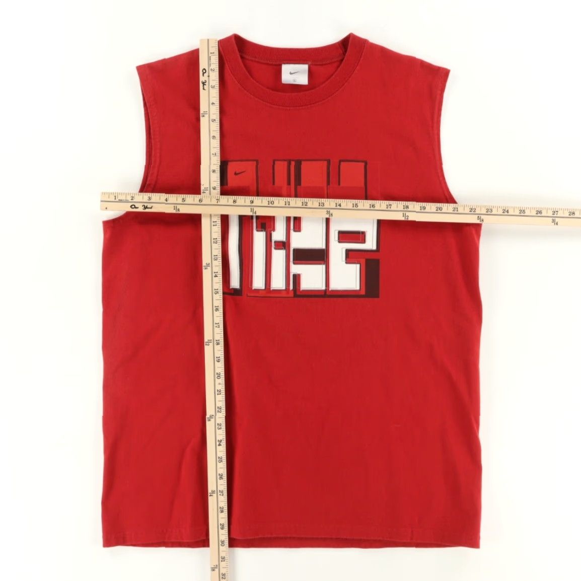 Nike VTG Nike Sleeveless Y2K Solid T-Shirt Red Men's L Size US L / EU 52-54 / 3 - 3 Thumbnail