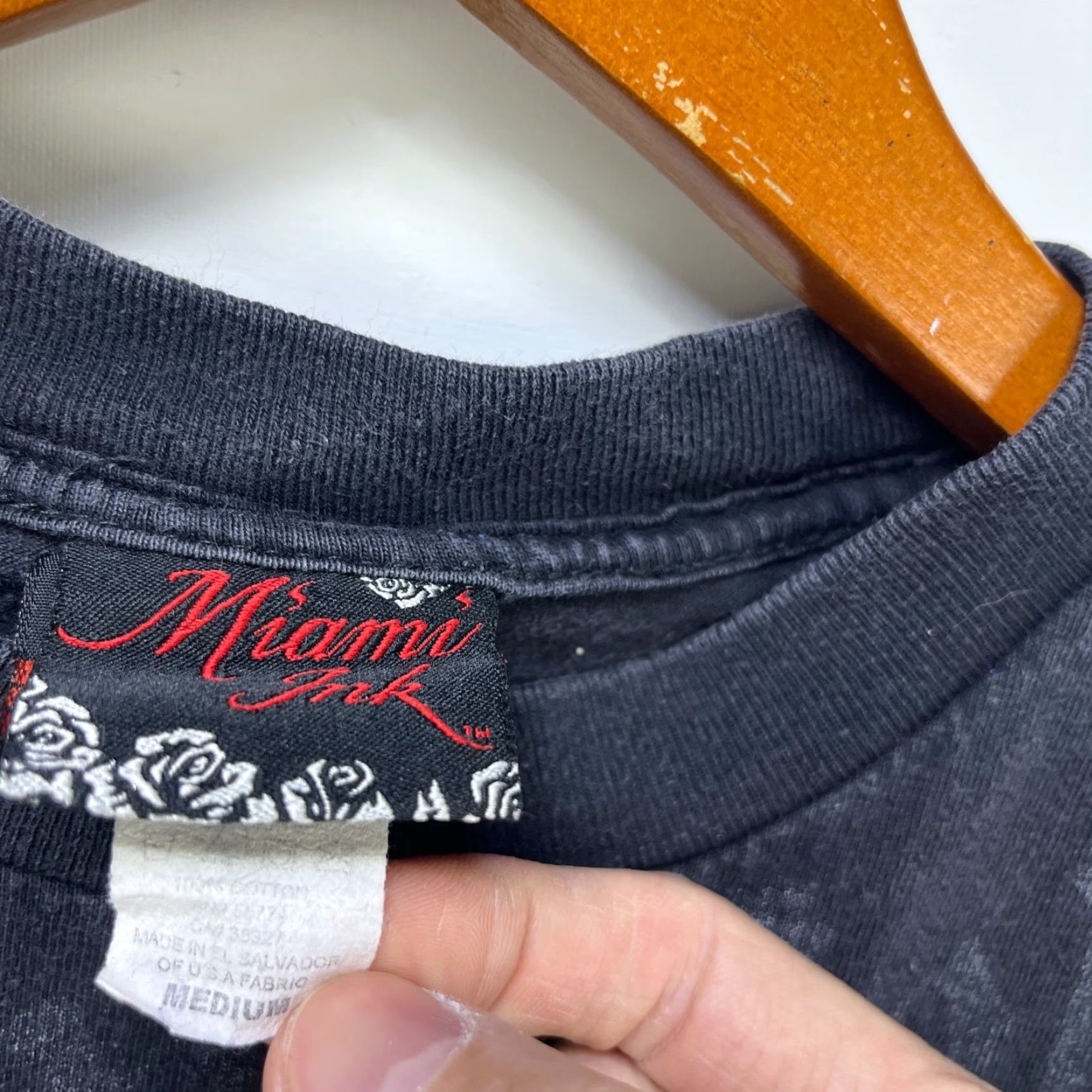 Vintage VINTAGE Miami Ink T-Shirt Skull Graphic Print Short Sleeve Crew Neck Men M Black Cotton 2000s Size US M / EU 48-50 / 2 - 4 Thumbnail