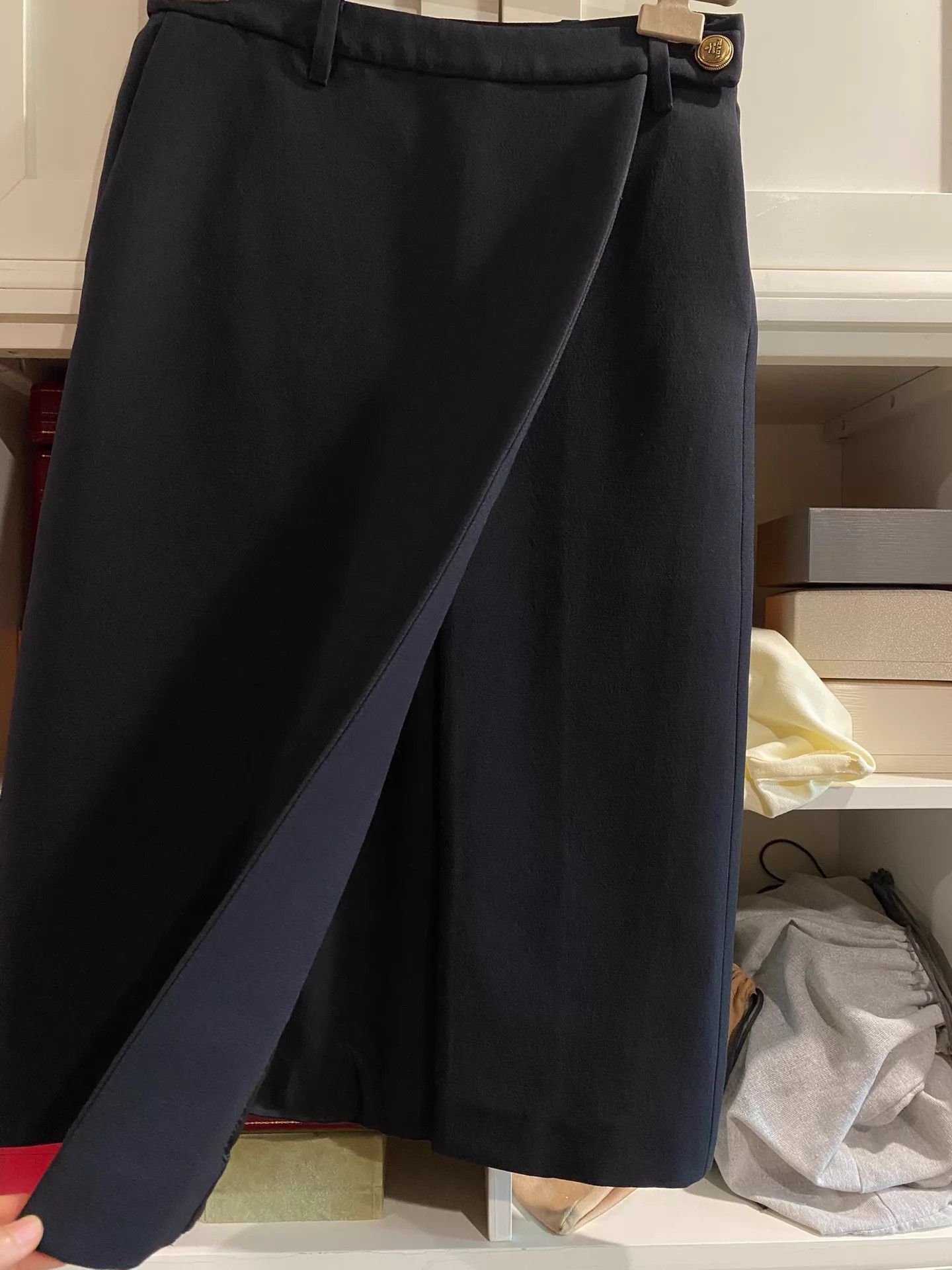 Prada Prada Wool & Silk One-Piece Skirt 40S Waist-Adjust Size 27" / US 4 / IT 40 - 7 Thumbnail