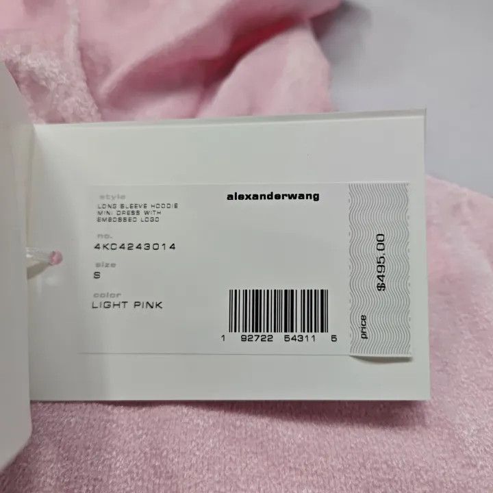 Alexander Wang Alexander Wang Pink Logo Hoodie Dress - Size S / US 4 / IT 40 - 4 Thumbnail