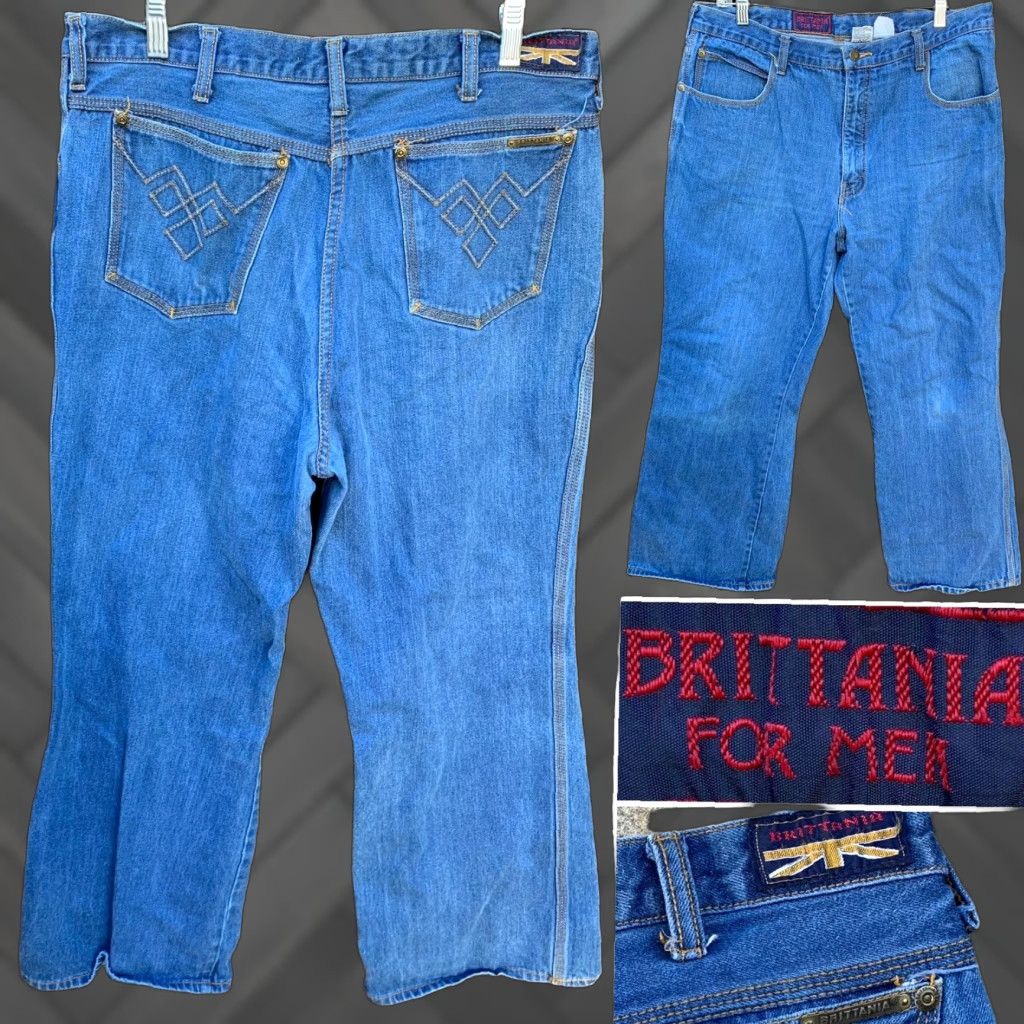 Vintage VINTAGE Brittania Jeans 1970s 1980s Waist 36 Inseam 29 30 Denim Blue Regular 38 Mens Size US 36 / EU 52 - 1 Thumbnail
