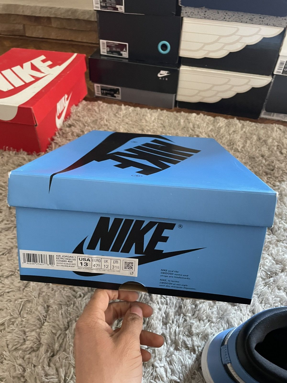 Jordan Brand Jordan 1 UNC Toe Size US 13 / EU 46 - 10 Thumbnail