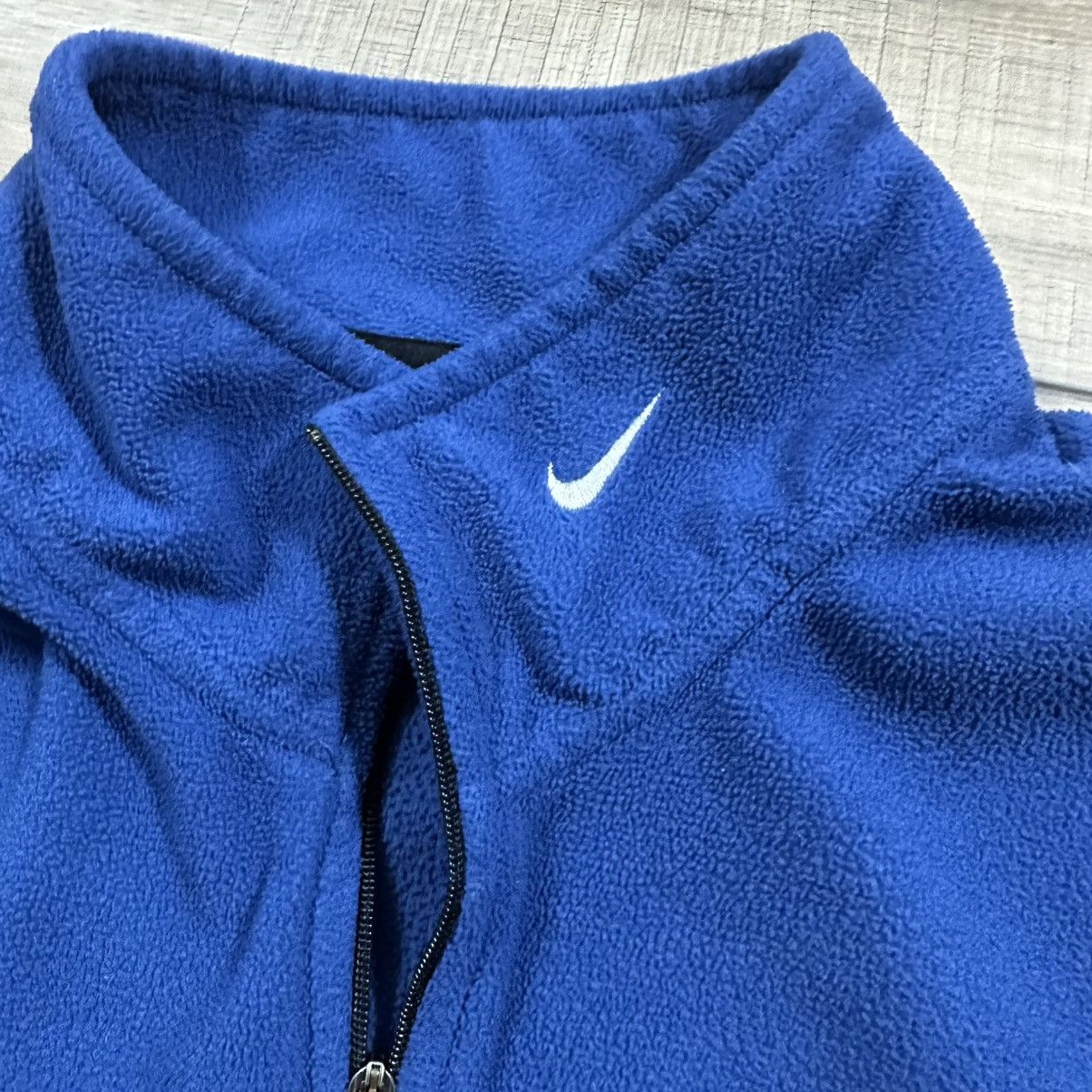 Nike Vintage 90s Nike Alpha Project Blue Fleece Quarter Zip Size US XL / EU 56 / 4 - 4 Thumbnail
