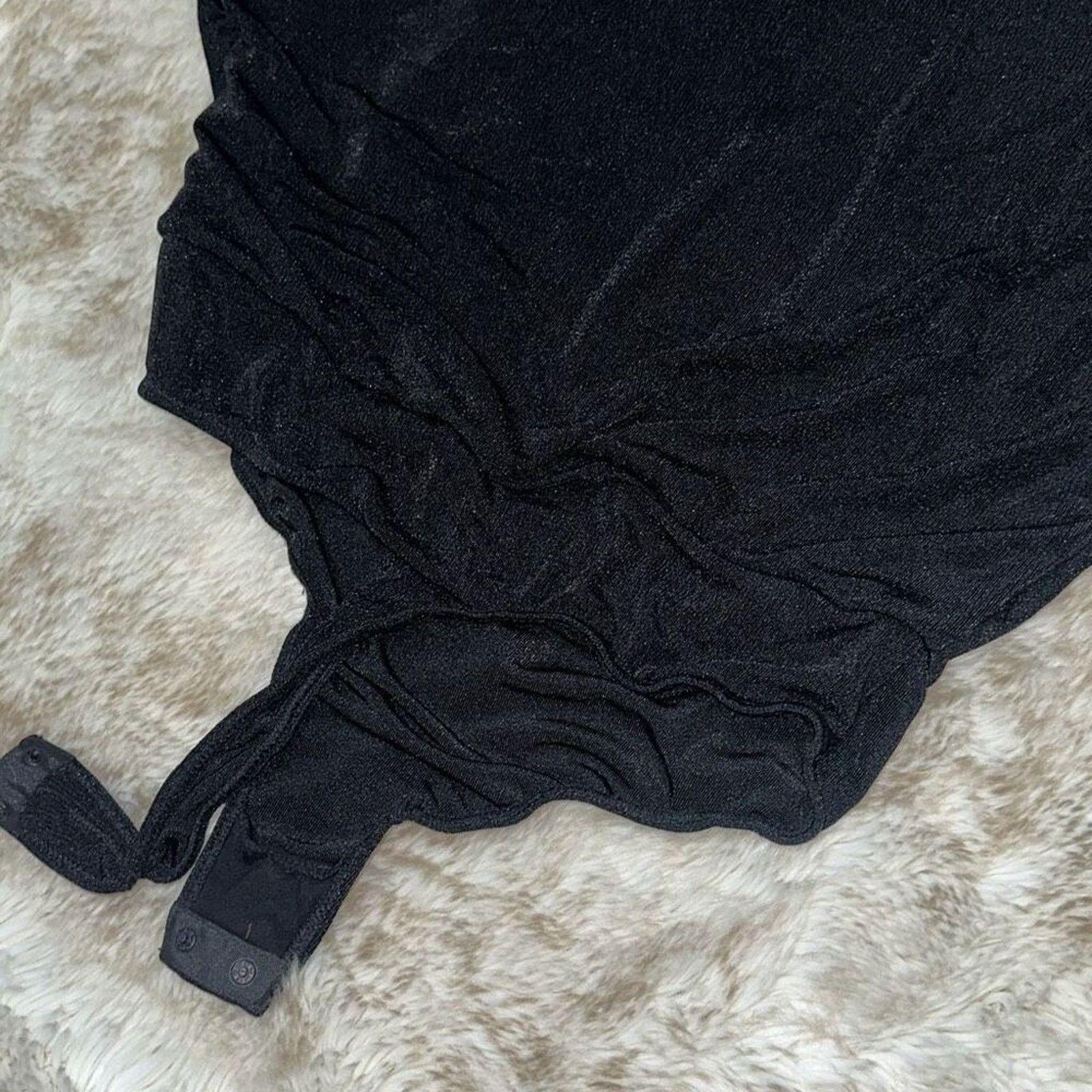 Other Alexia Admor Black Drape Sleeve Bodysuit | Sz M Size M / US 6-8 / IT 42-44 - 7 Thumbnail