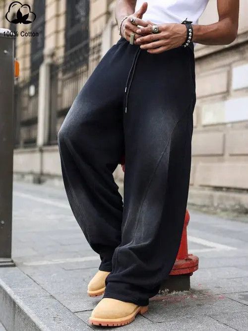 Japanese Brand × Vintage Baggy Loose Y2K Sweatpants Size US 30 / EU 46 - 2 Thumbnail