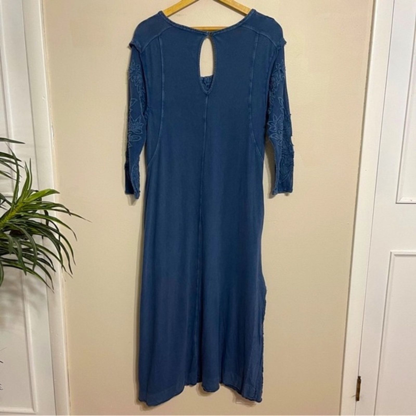 Free People Free People New Romantics Blue Knit Scouting Day Maxi Dress Size S / US 4 / IT 40 - 3 Thumbnail