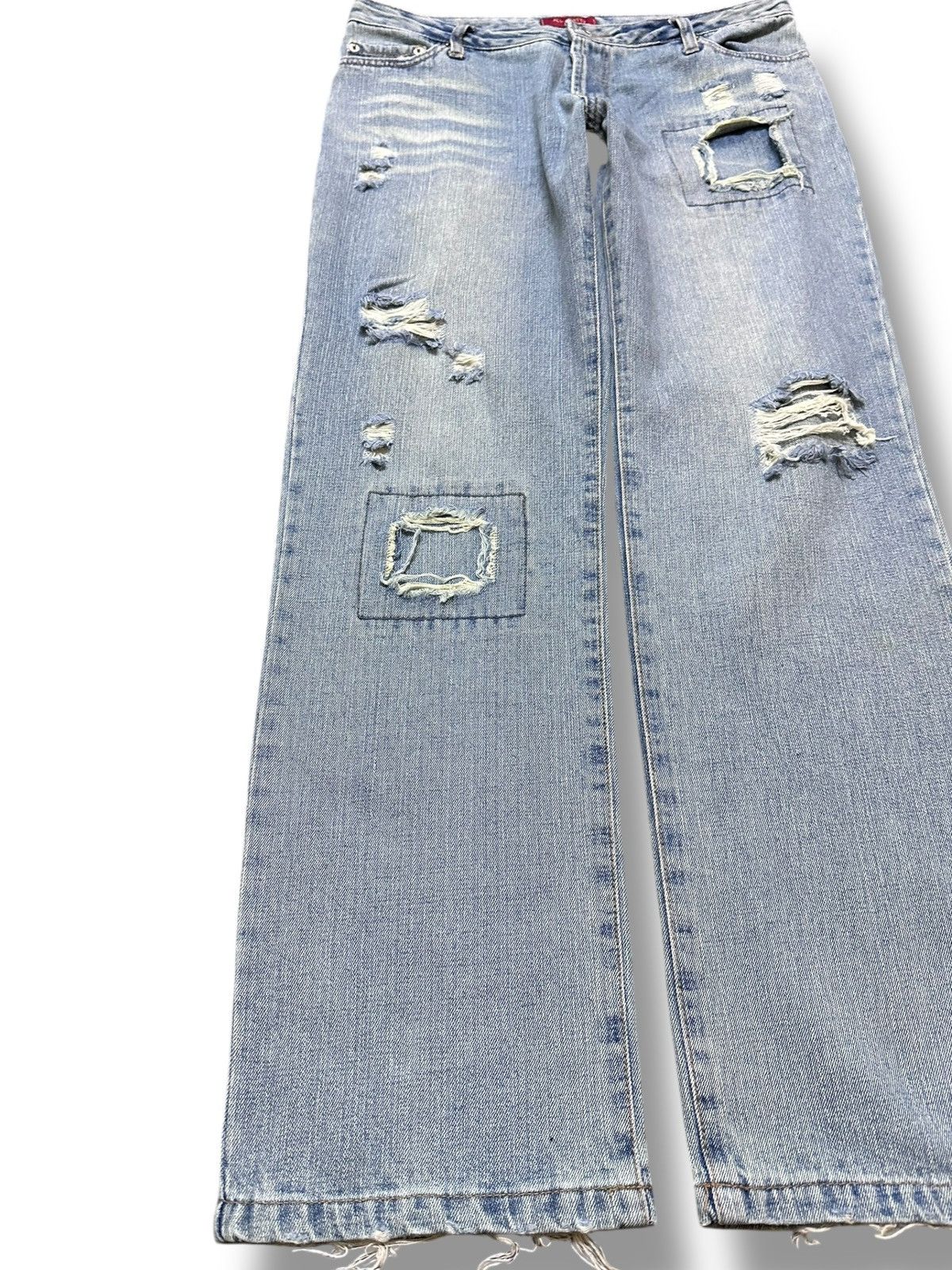 Japanese Brand Vintage All Patty Ripped Grunge Distressed Denim Size US 32 / EU 48 - 3 Thumbnail