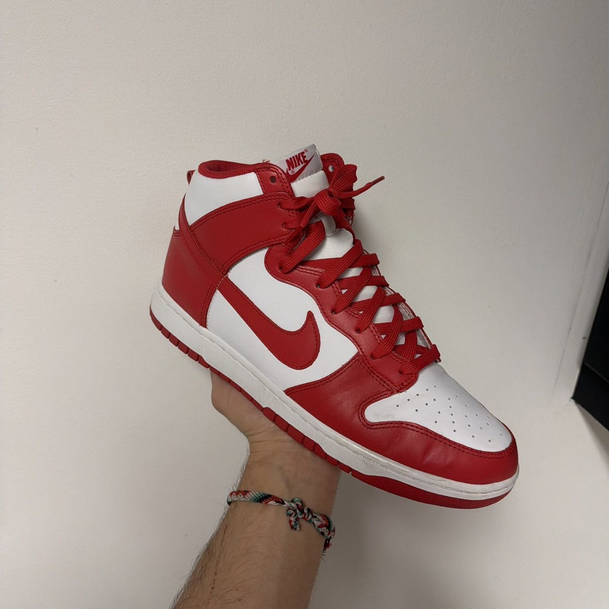Nike Nike University Red Hi-top Dunk Size US 12 / EU 45 - 5 Thumbnail