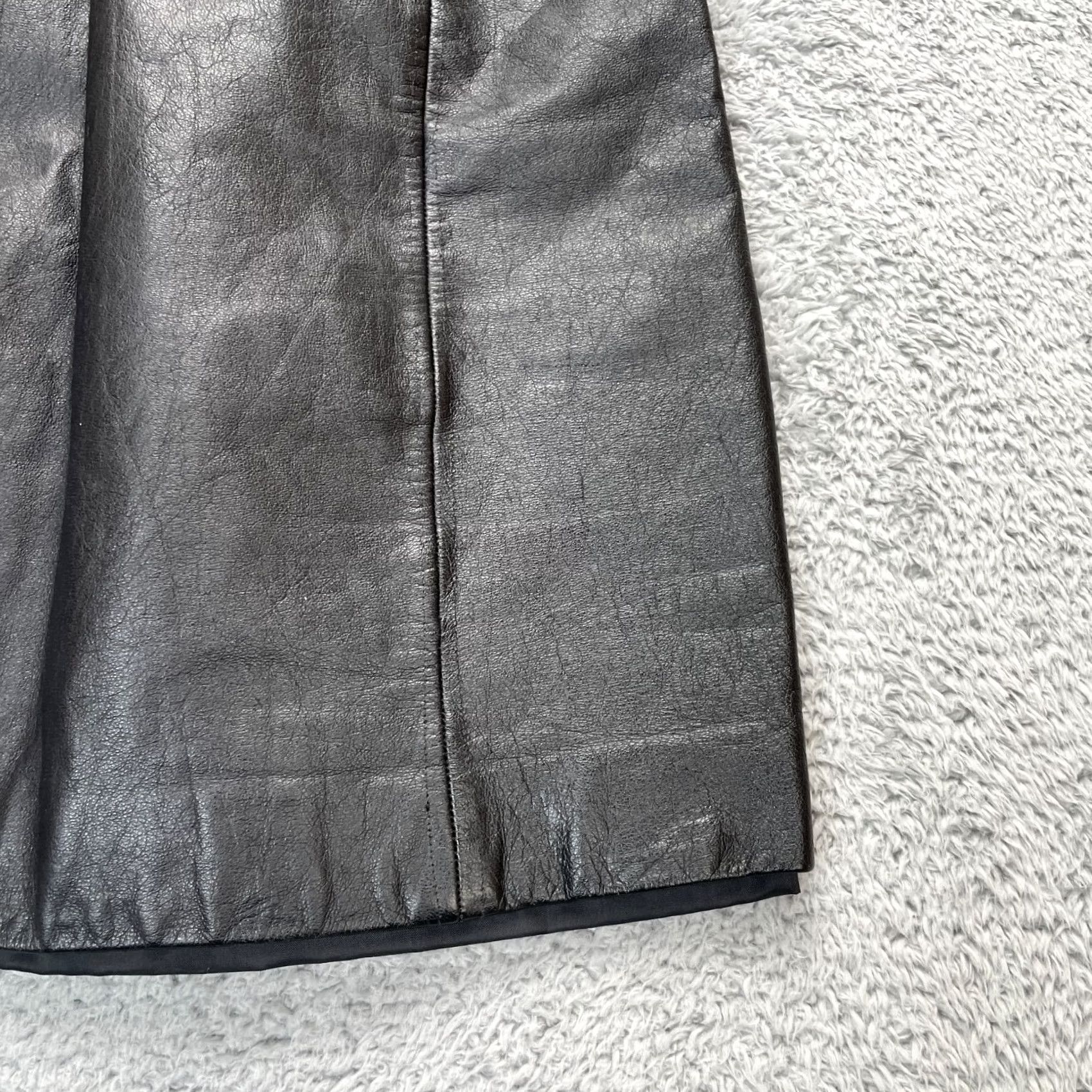 Vintage VINTAGE Wilsons Leather Skirt Womens Small Black Straight And Pencil Mini Lined Size 28" / US 6 / IT 42 - 4 Thumbnail