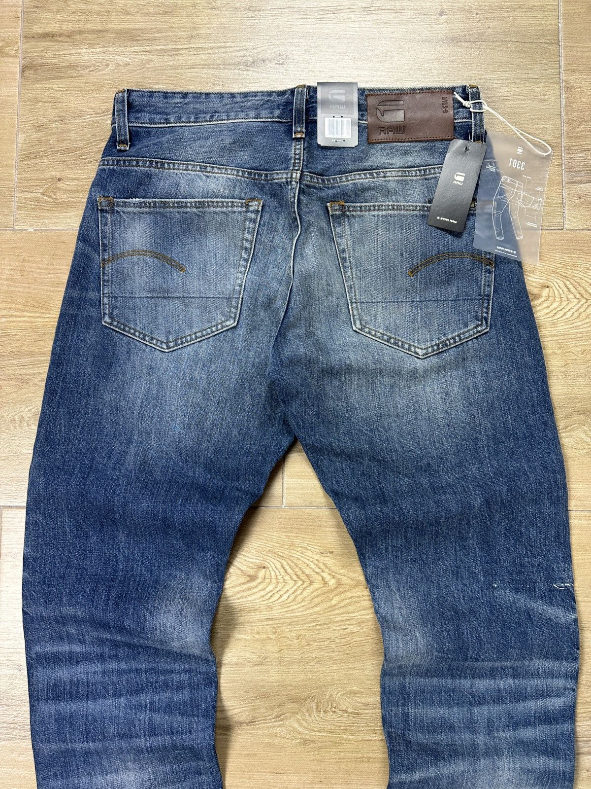 G-Star NEW🏷️ G-Star Raw 3301 Tapered Denim Jeans Size US 30 / EU 46 - 9 Thumbnail