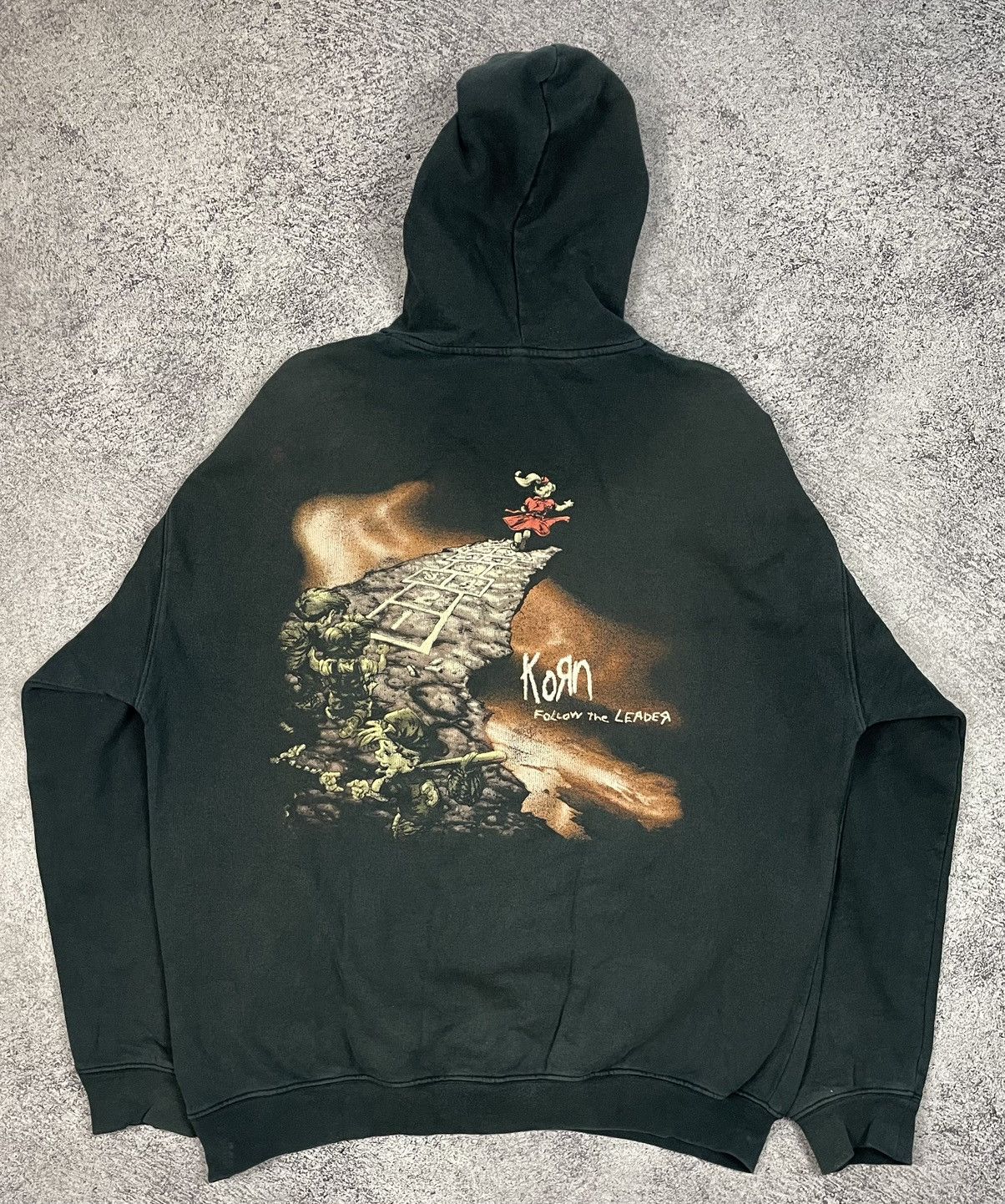 Vintage Korn Hoodie Black Xl Size Vintage Size US XL / EU 56 / 4 - 4 Thumbnail