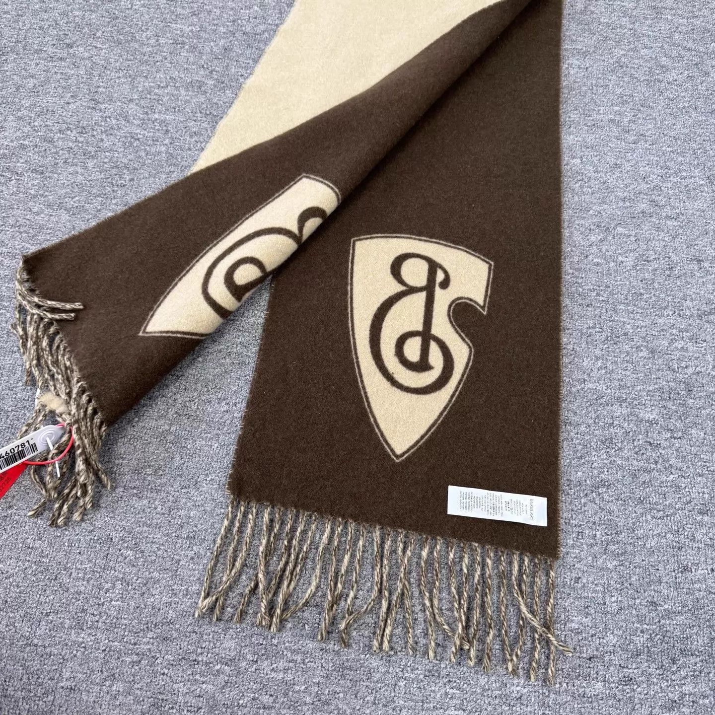 Burberry Burberry Shield B Double Face Wool-Cashmere 99 New Size ONE SIZE - 4 Thumbnail