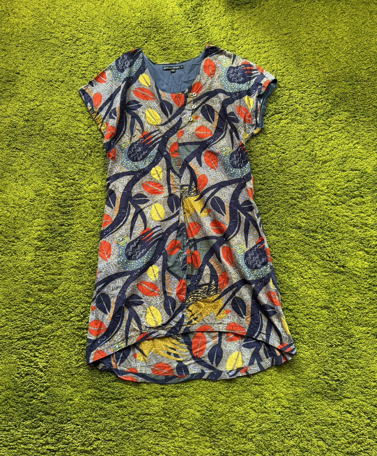 Designer Gudrun Sjoden avant garde floral pattern dress Size M / US 6-8 / IT 42-44 - 1 Thumbnail