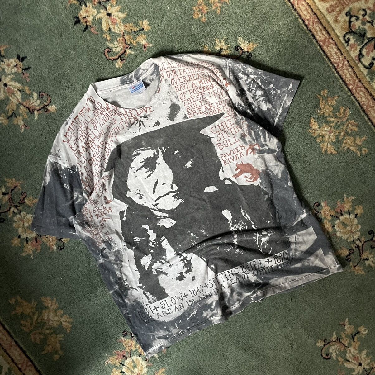 Band Tees × Vintage Vintage 80s Sitting Bull Mosquitohead T-shirt Tie Dye Size US XL / EU 56 / 4 - 1 Thumbnail