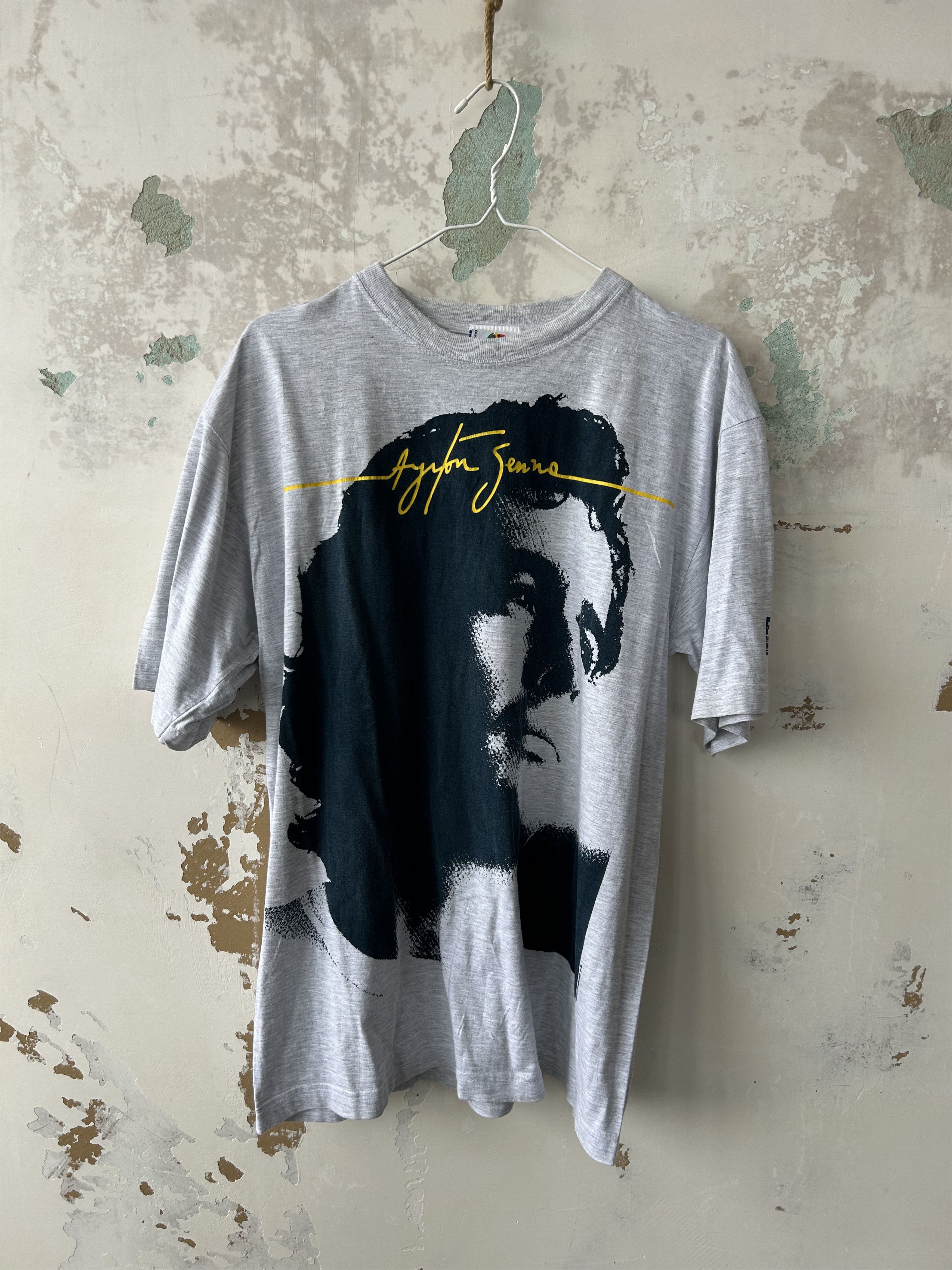 NASCAR Rare Vintage 90s Ayrton Senna The Little Senna Promo Tee Size US XL / EU 56 / 4 - 1 Thumbnail