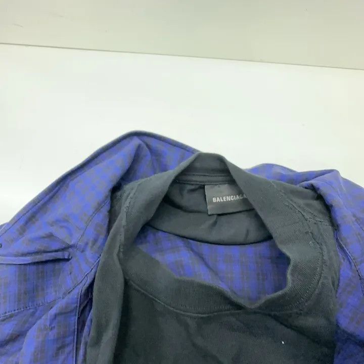 Balenciaga Balenciaga Balenciaga Blue Long Sleeve Layered TShirt -250 Size US M / EU 48-50 / 2 - 7 Thumbnail
