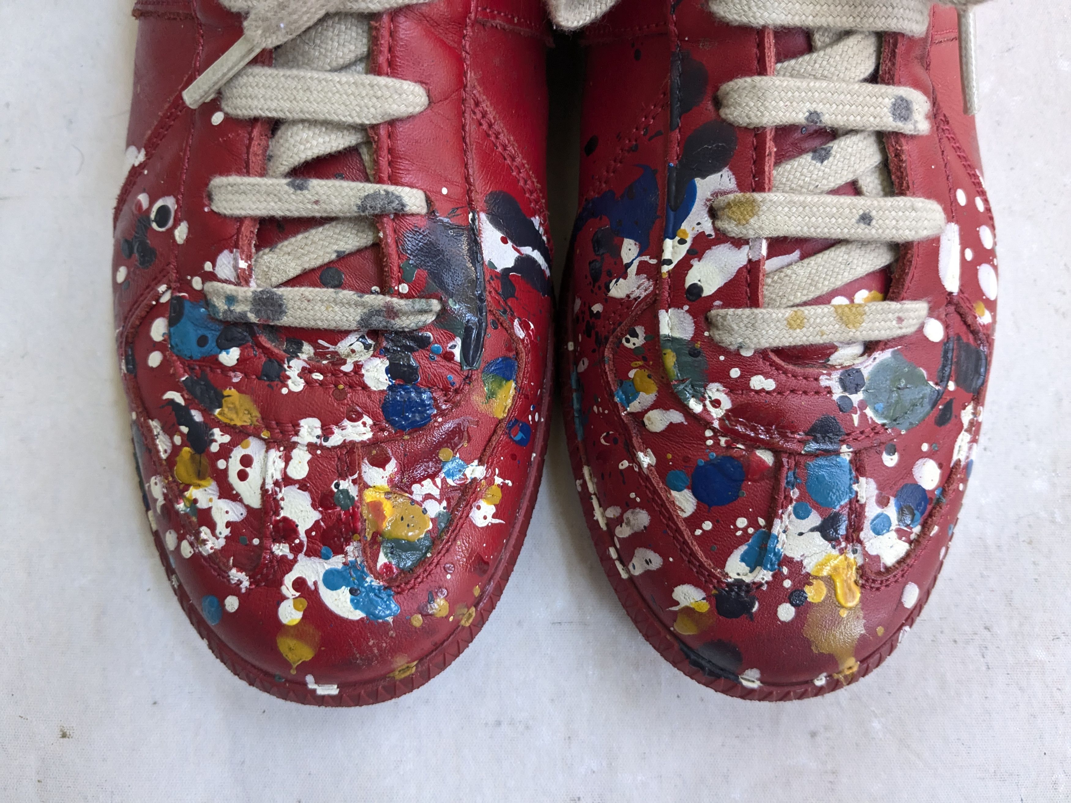 Maison Margiela Maison Margiela GAT Replica Red Paint Splatter 8 41 Size US 8 / EU 41 - 5 Thumbnail