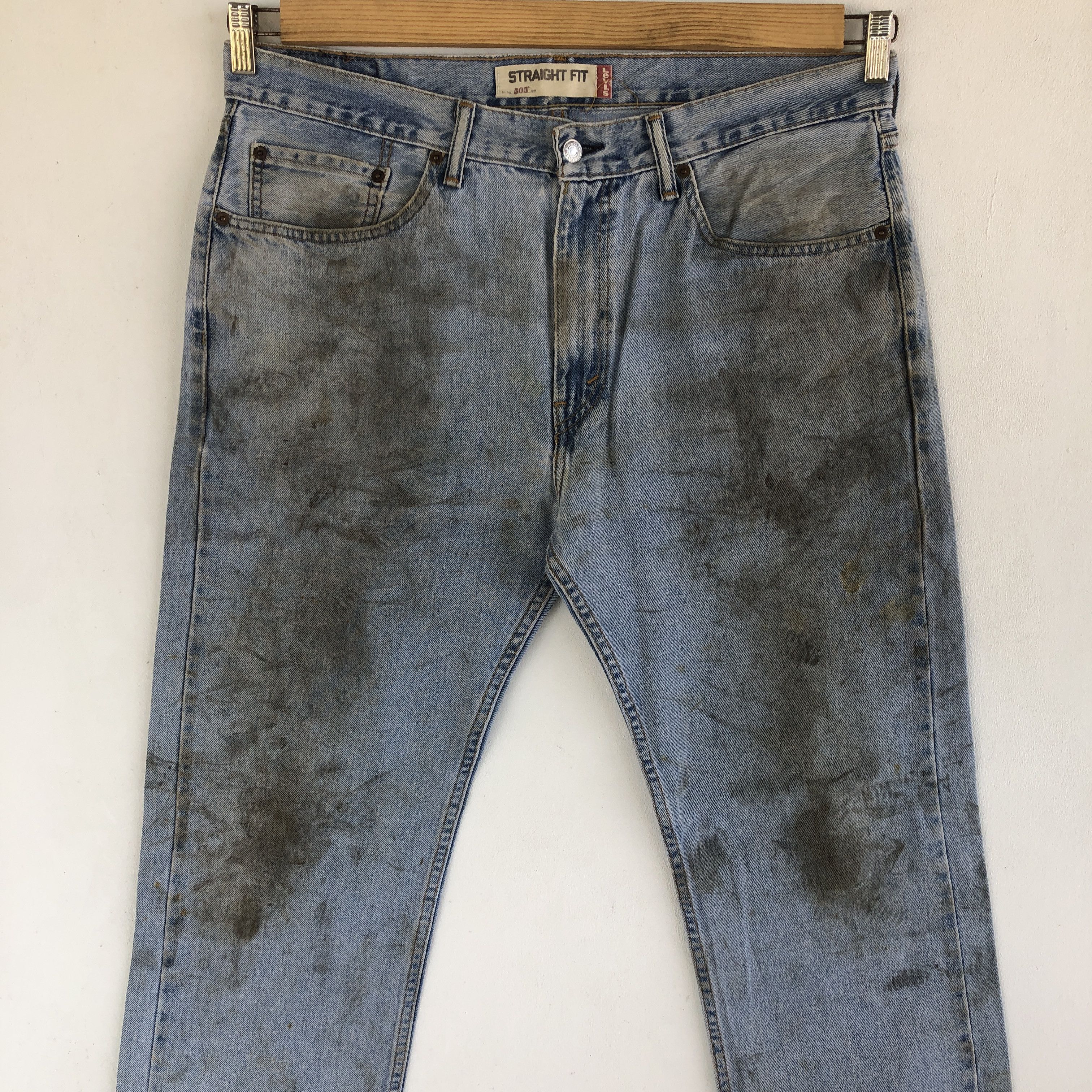 Levi's Vintage Levis Light Wash Jeans Levi's 505 Dirty Faded Denim Size US 36 / EU 52 - 3 Thumbnail