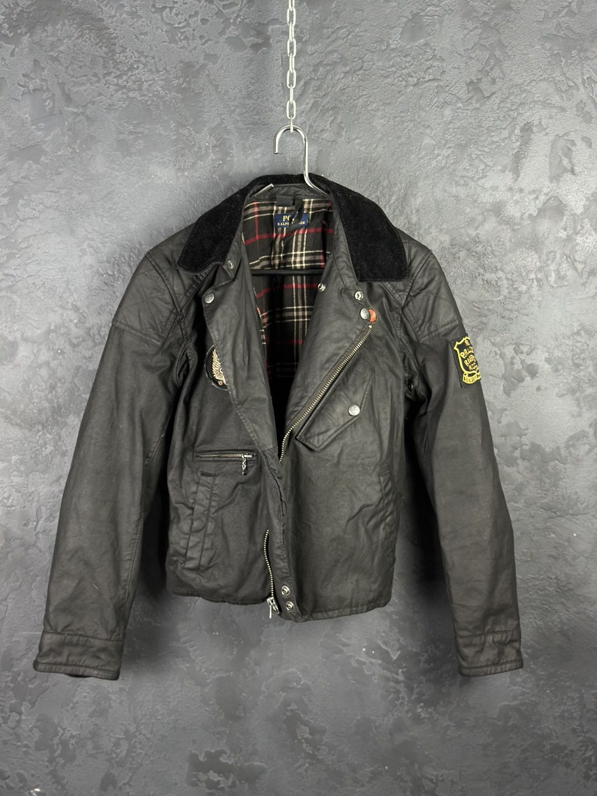 Polo Ralph Lauren × Vintage Polo Ralph Lauren Double Riders Oiled Leather Jacket SizeS-M Size US S / EU 44-46 / 1 - 6 Thumbnail