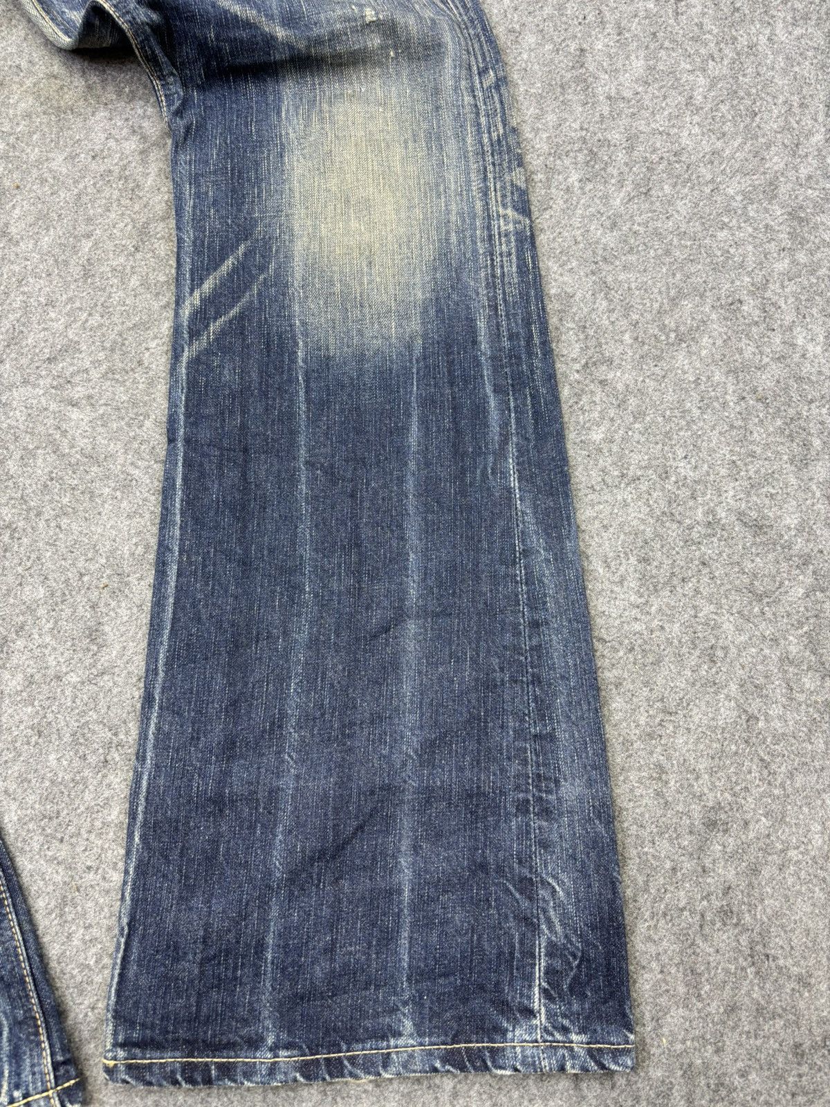 Edwin 💥Flare💥Archival Edwin 503 Full Fades Character Denim F845 Size US 34 / EU 50 - 5 Thumbnail