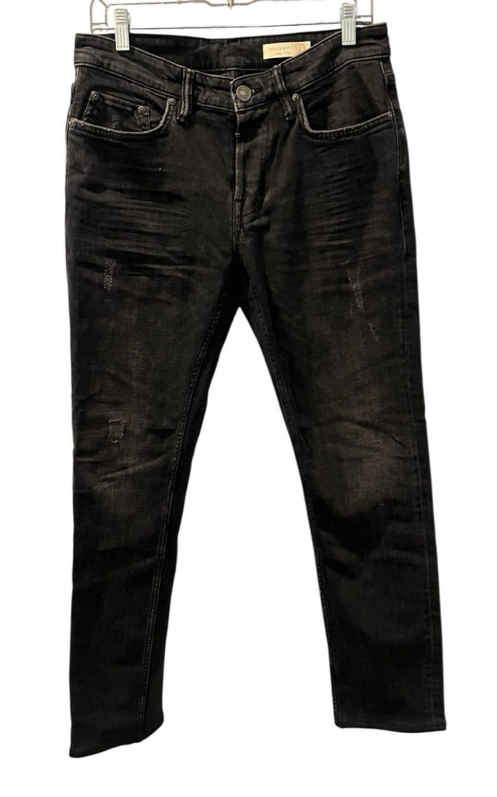 Allsaints AllSaints Rex Button Fly Black Jeans Men's Size 30x29 Size US 30 / EU 46 - 3 Thumbnail