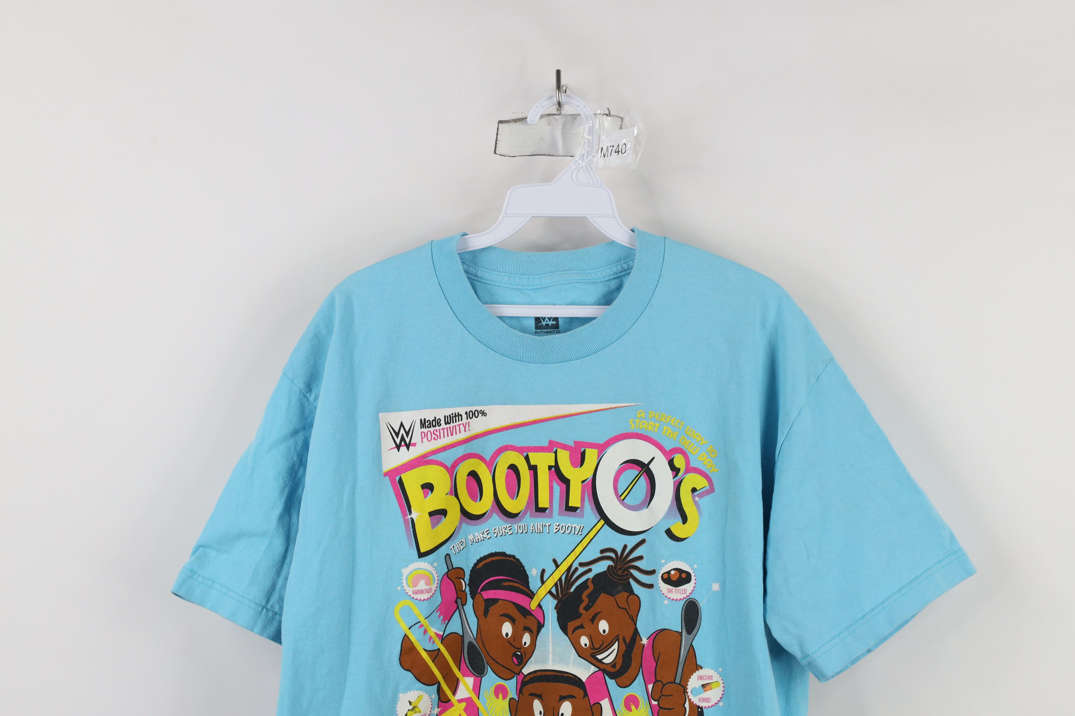 Vintage Y2K WWE Wrestling BootyO's Cereal The New Day T-Shirt Blue Size US L / EU 52-54 / 3 - 2 Thumbnail