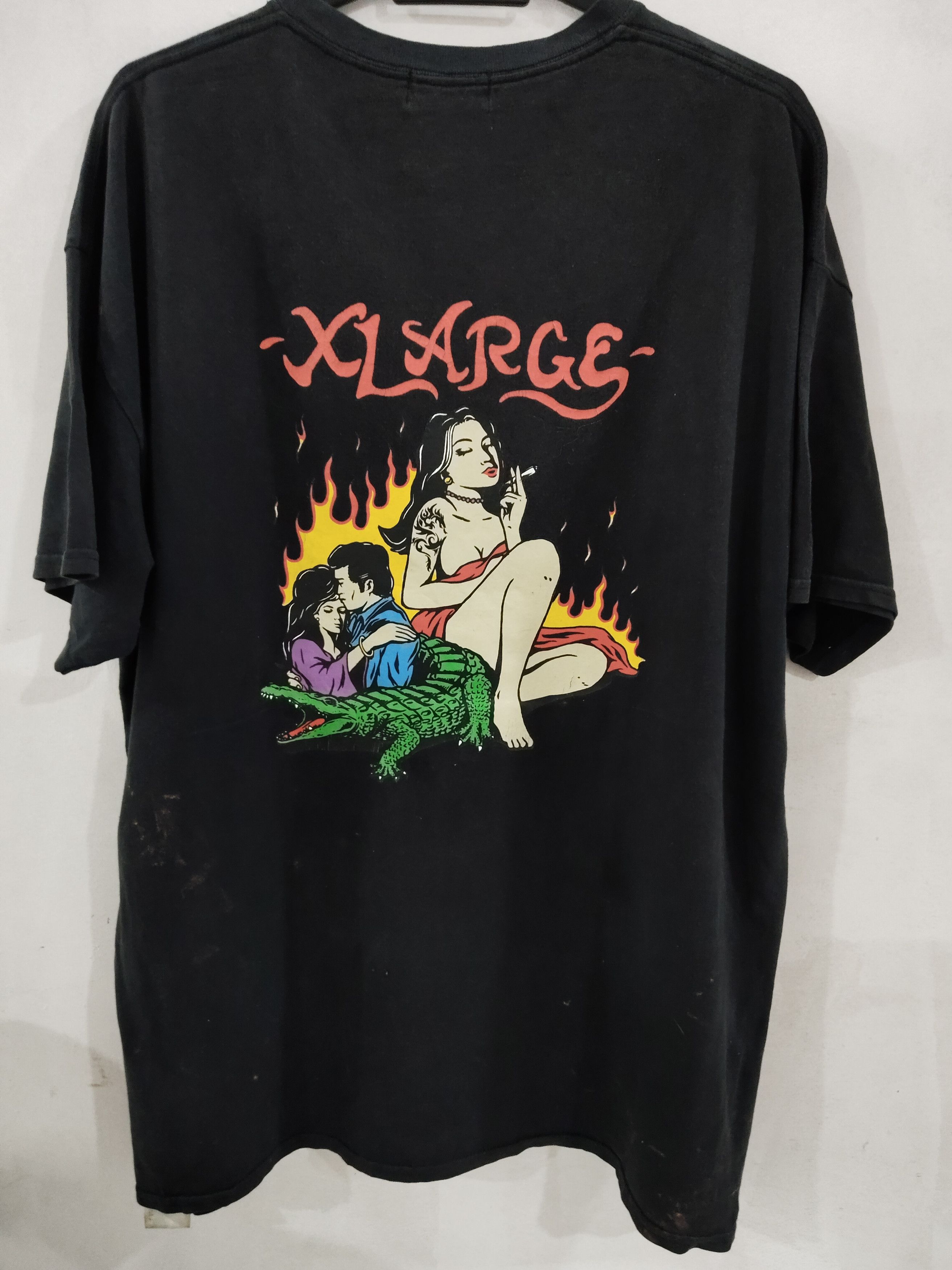 Japanese Brand × Vintage × X-LARGE Vintage Y2K XLarge Fire Women Parody Tshirt Size US XL / EU 56 / 4 - 1 Thumbnail
